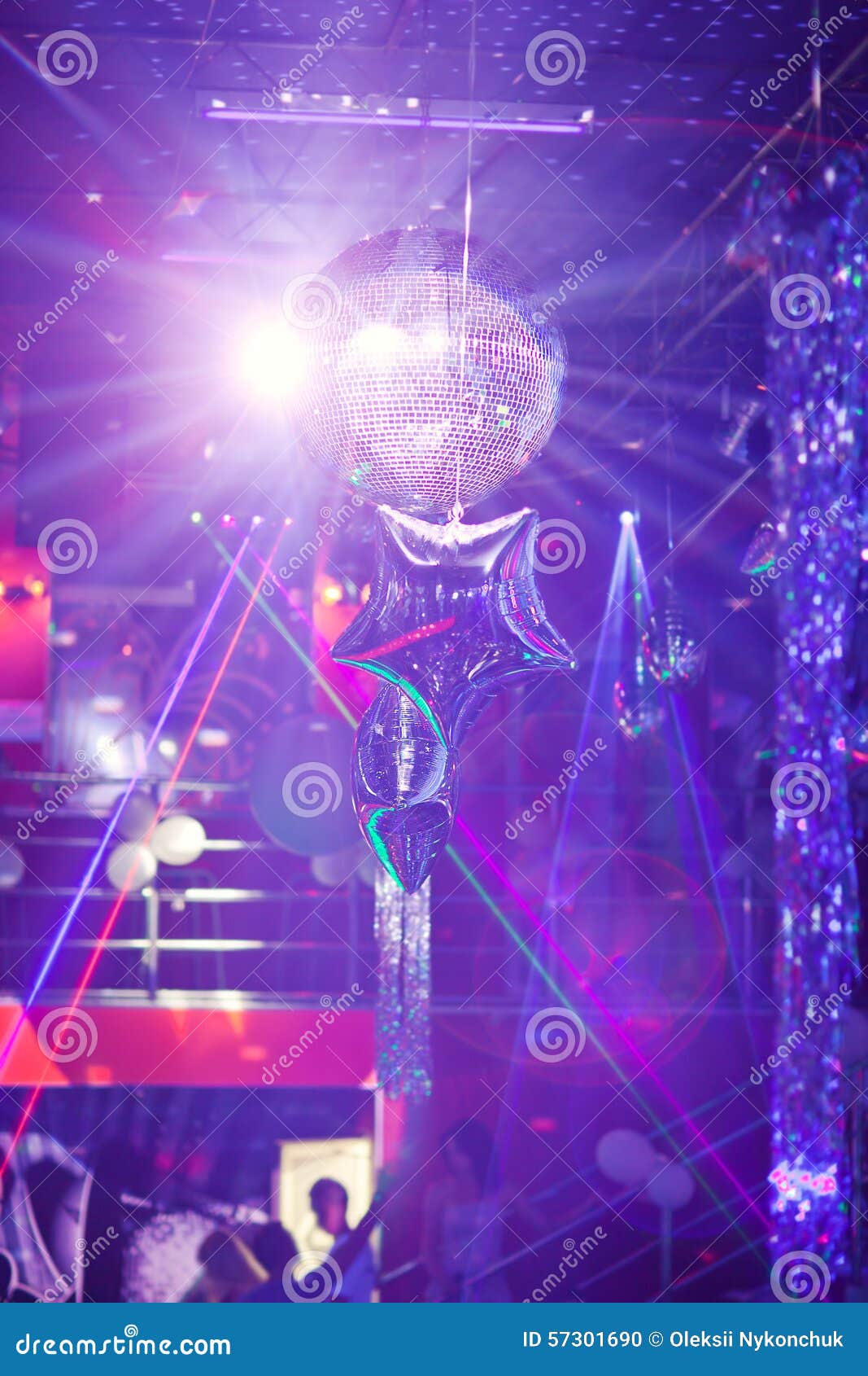 Mirror Ball Rolling in the Night Club Stock Photo Image of nightlife