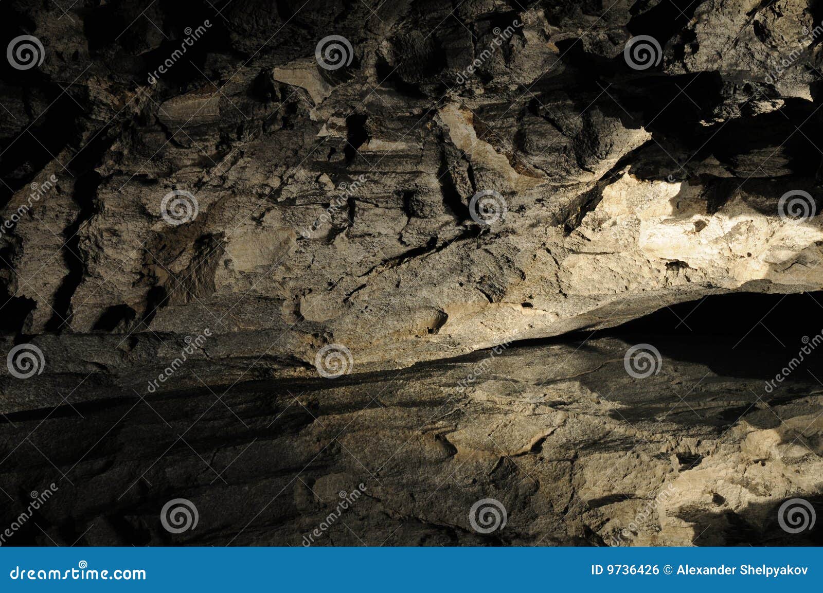 Mirror in cave stock photo. Image of rock, reverberation 9736426