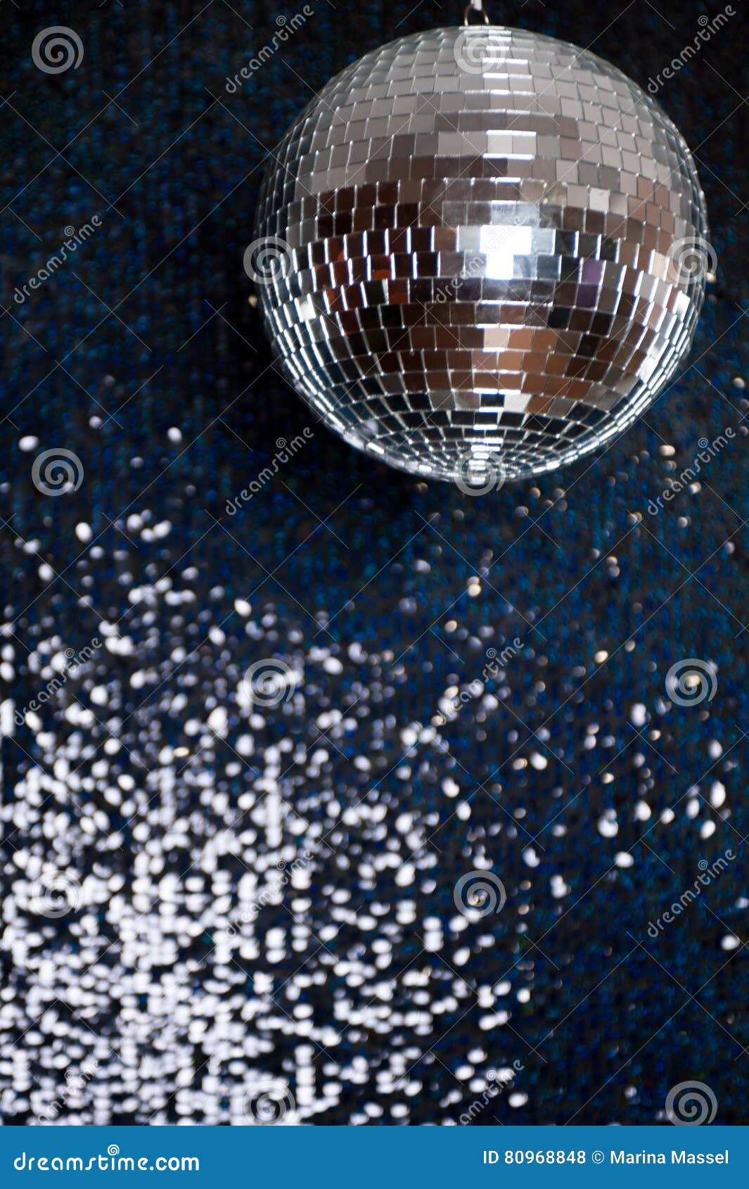 Mirror Disco Ball Hanging from the Ceiling Stock Photo Image of