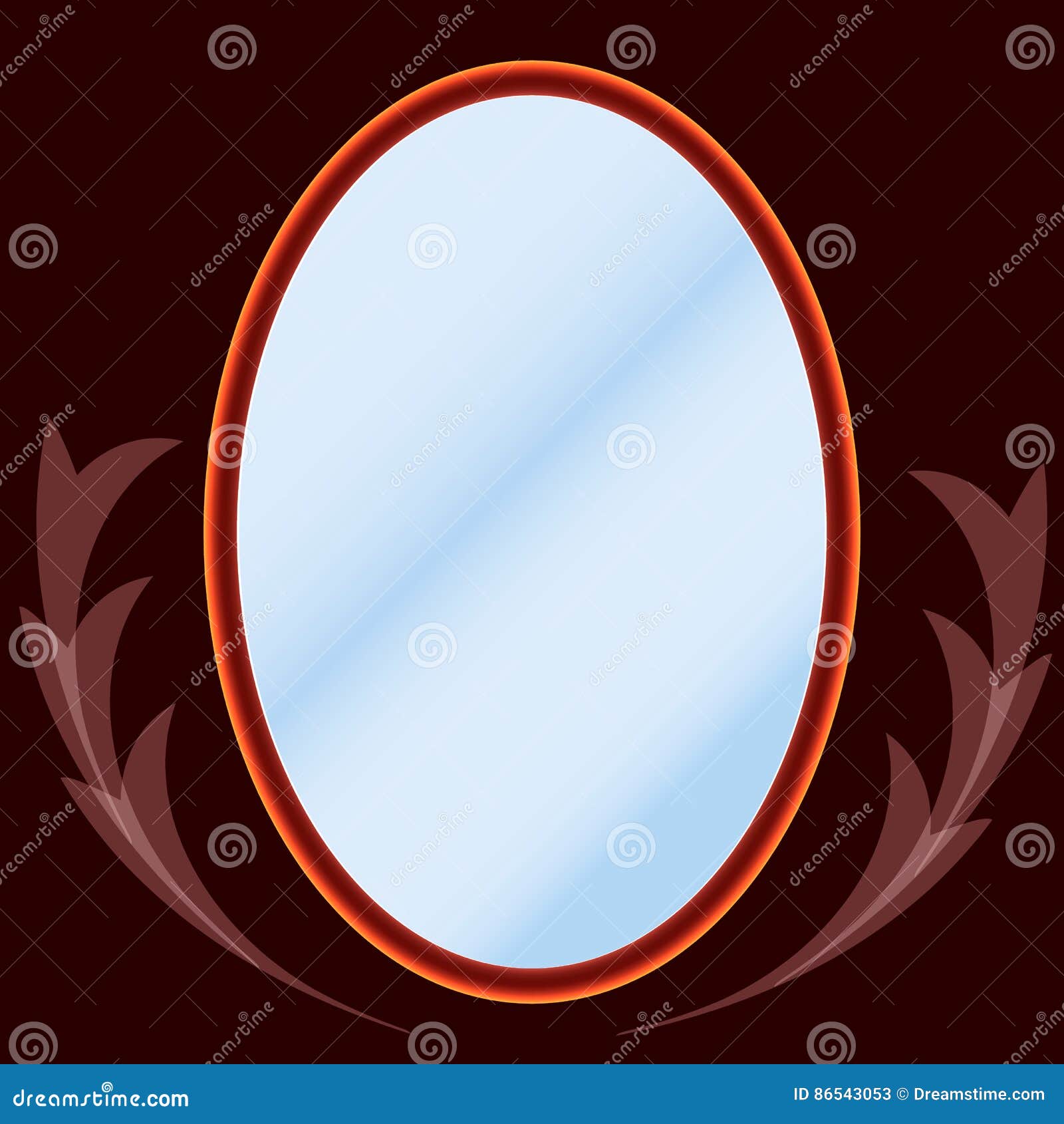 Mirror stock vector. Illustration of speculum, card, pattern 86543053