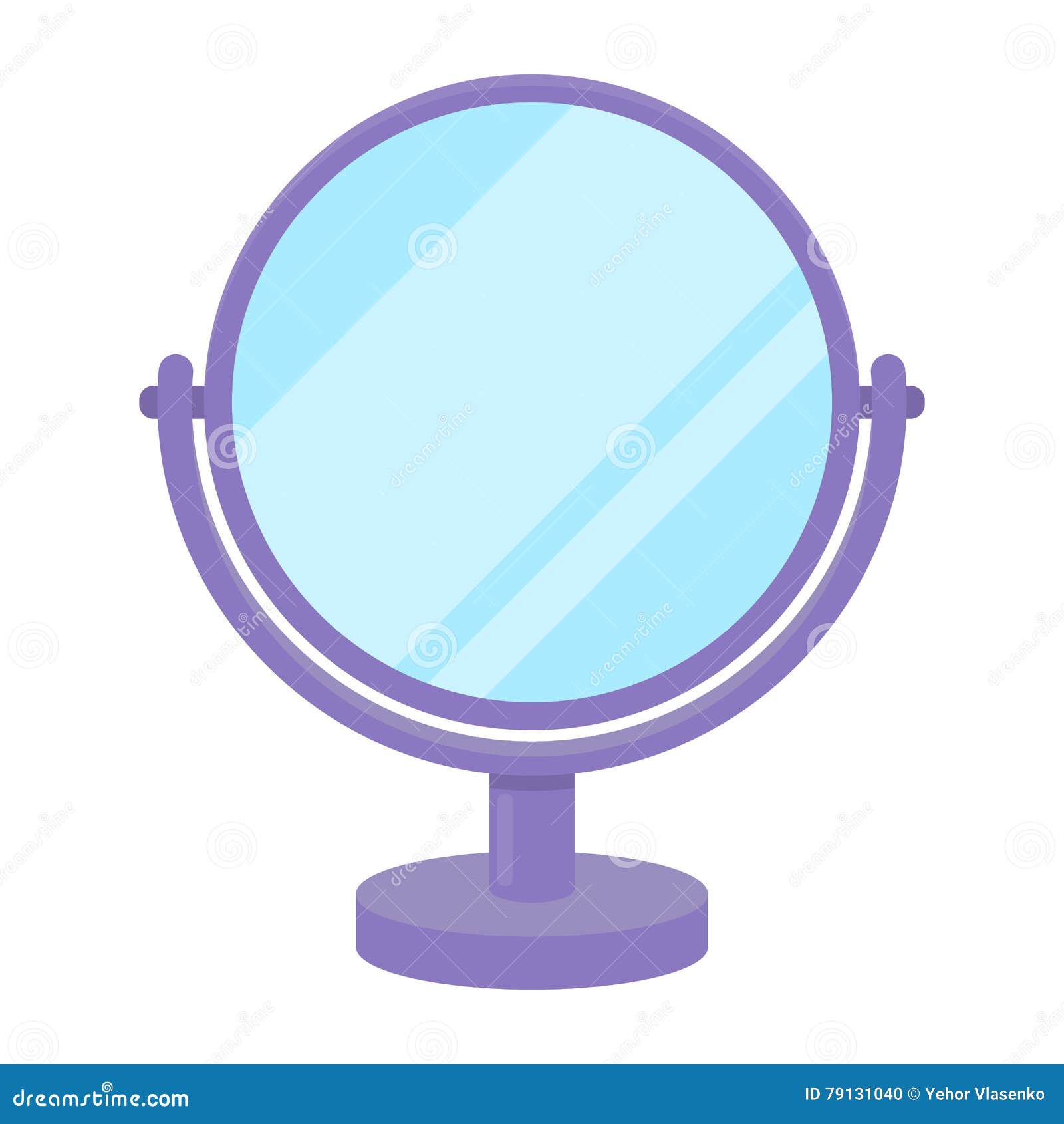 Mirror Icon in Cartoon Style on White Background. Make Up Symbol Stock