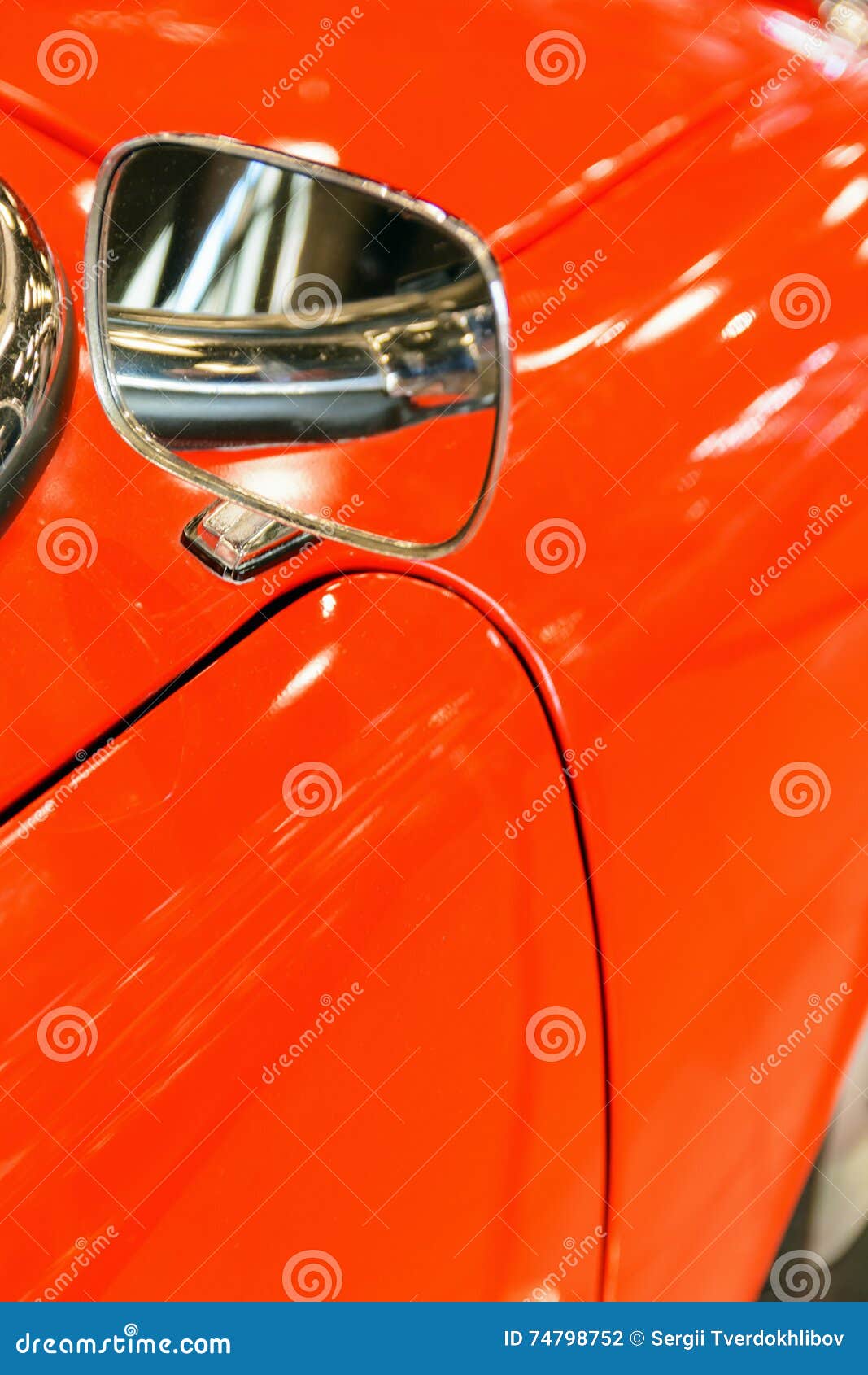 Mirror on an Old Classic Car Stock Photo Image of aged, historical