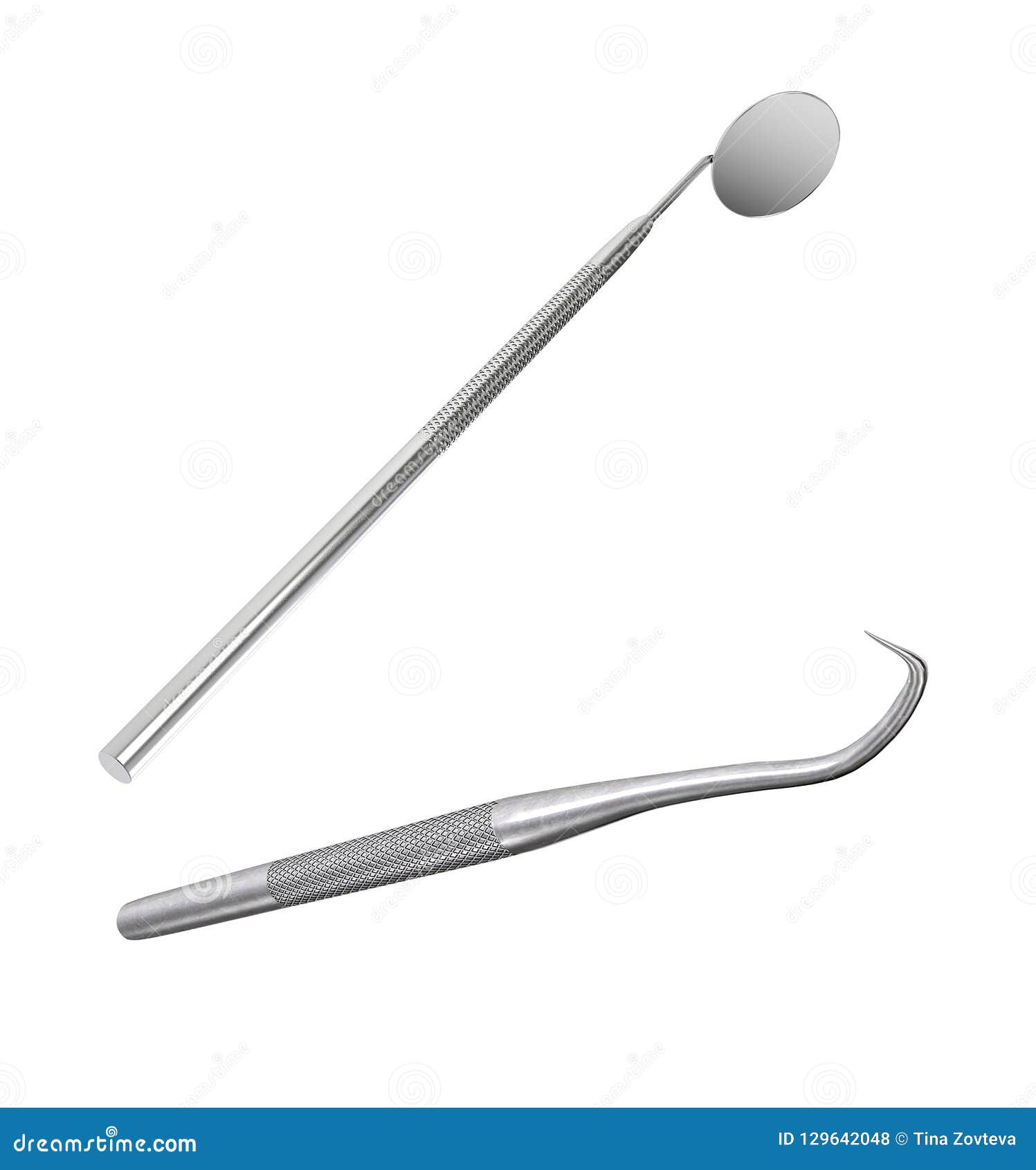 Mirror, and Probe , Isolated Stock Photo Image of care, dentist