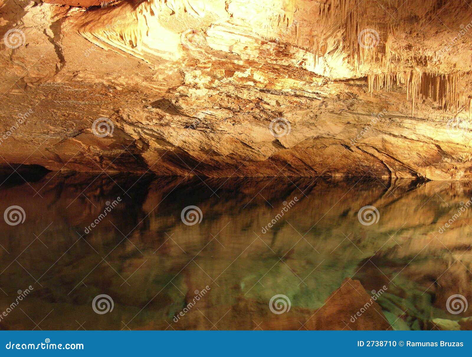 The Mirror Side of the Cave Stock Photo Image of stalactite