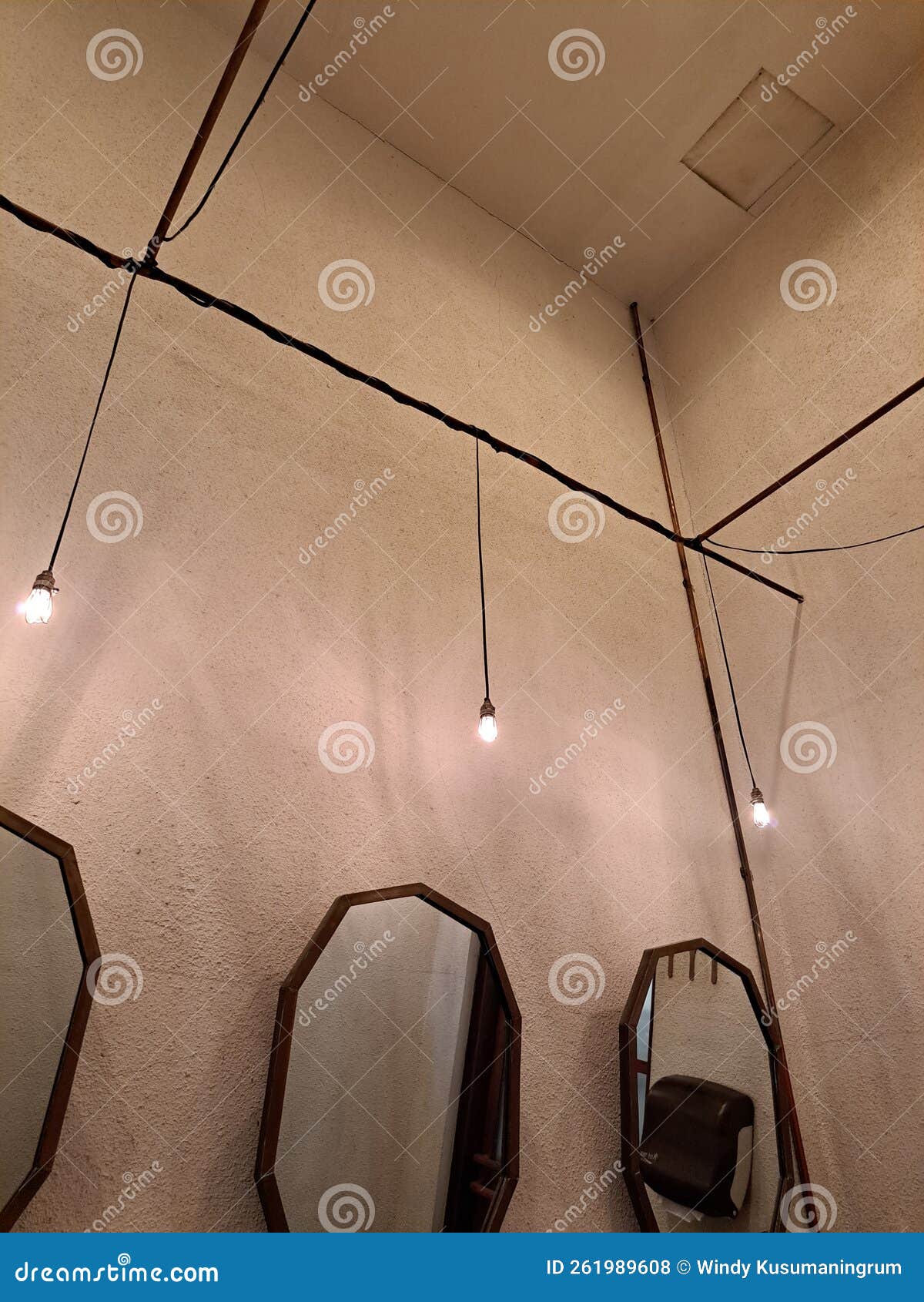 Mirror Mirror on the Wall Hanging There with a Dim Light Stock Photo