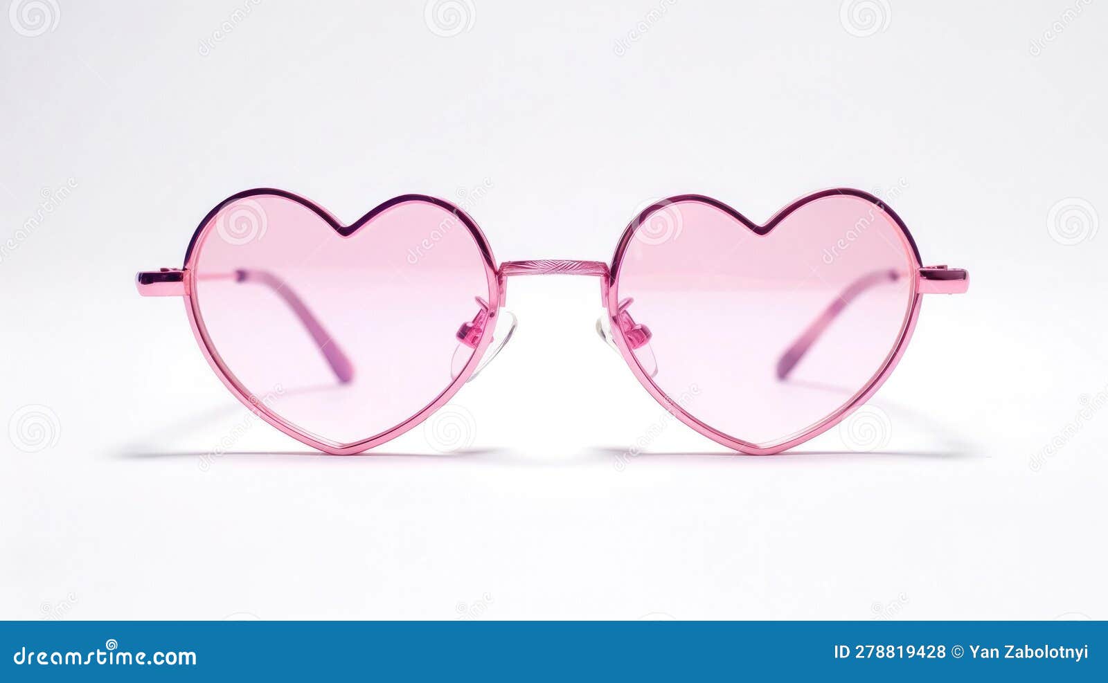 Mirrored Pink Heart Shaped Sunglasses. Generative AI Stock Illustration ...