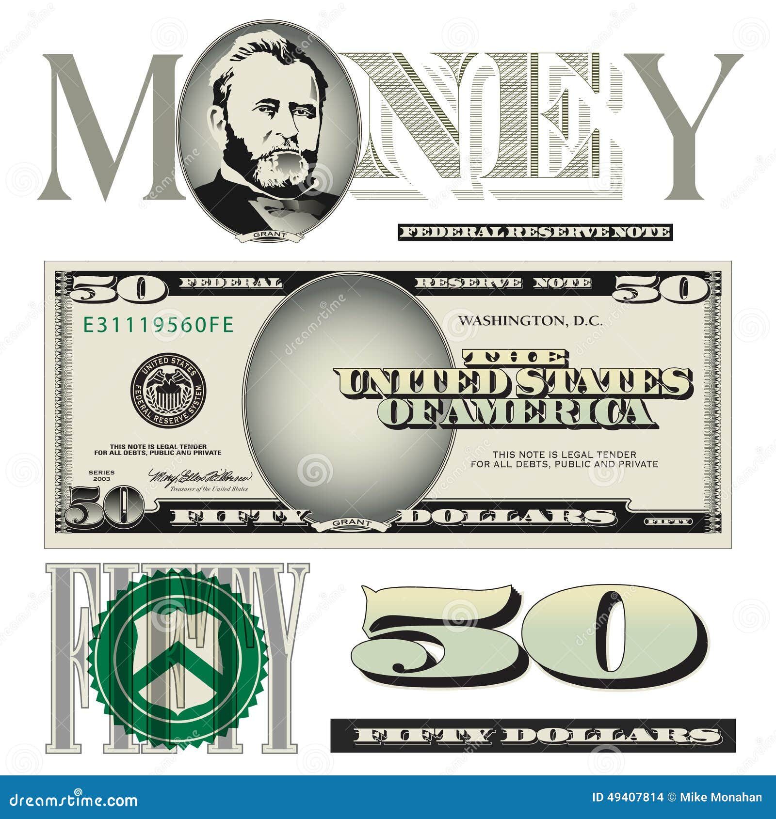 photo Picture Of 50 Dollar Bill dreamstime com