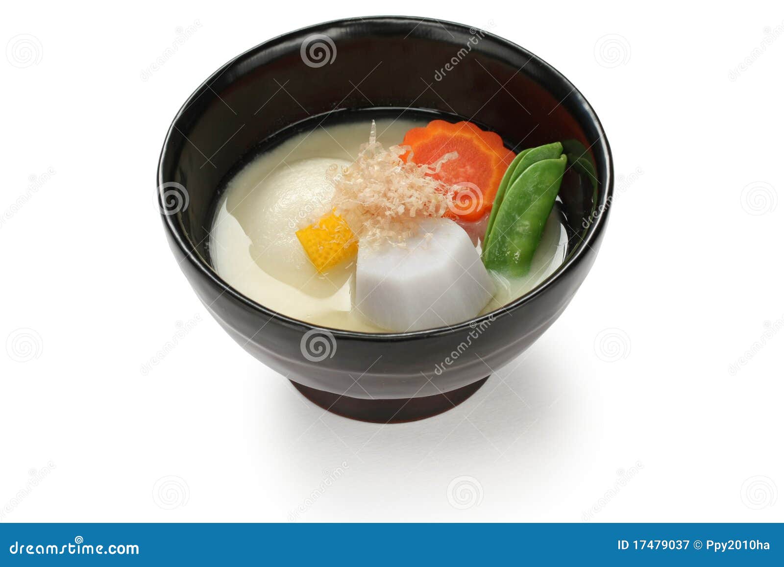 Miso Soup Zoni , Japanese Rice Cake Soup Stock Image - Image of dish ...