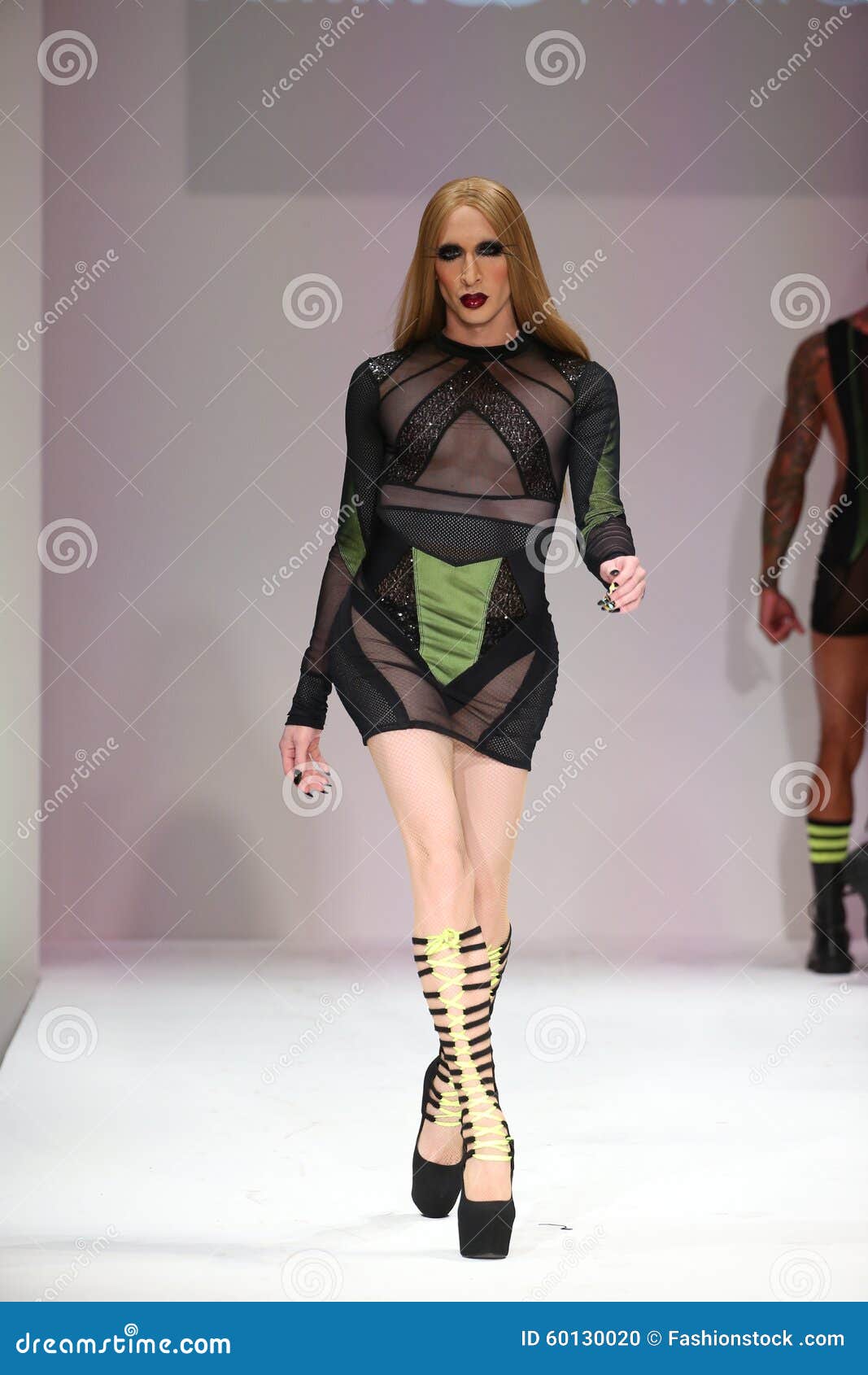 Miss Detox Walks the Runway the Marco Marco Fashion during Spring 2016 Editorial Image - of fabrics, 60130020