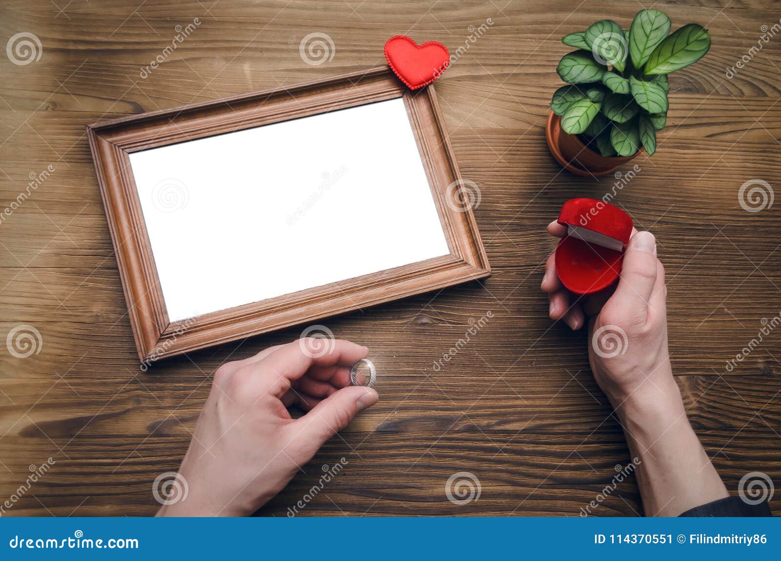 Miss You Concept. Love Photo Frame. Stock Image - Image of mock ...