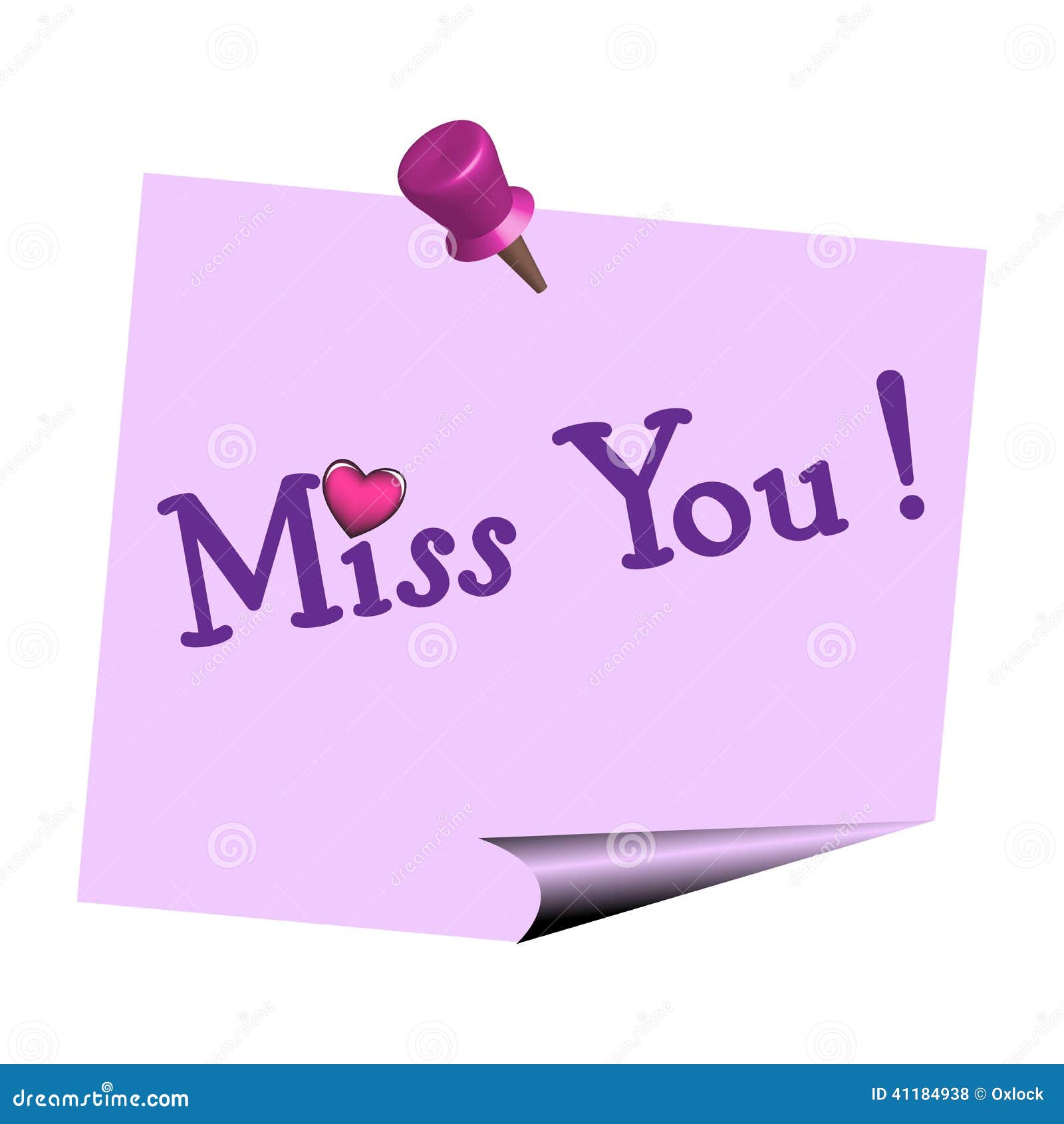 Miss you note stock vector. Illustration of loneliness - 41184938