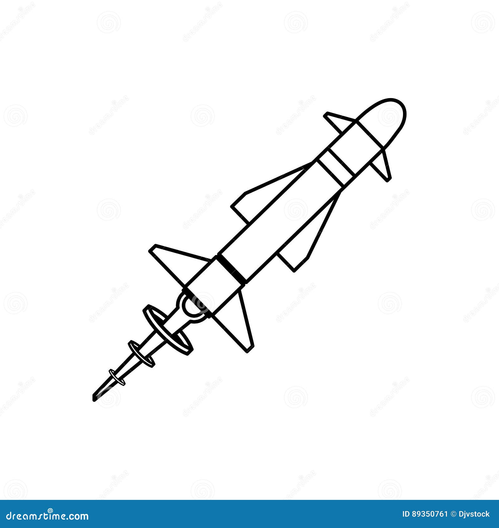 Missile rocket weapon stock illustration. Illustration of atomic - 89350761