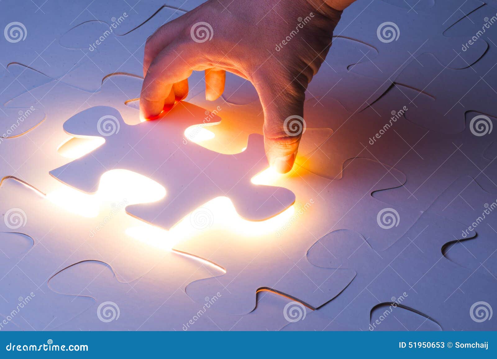 Missing Jigsaw Puzzle Piece with Light Glow Stock Image Image of answer, puzzle 51950653