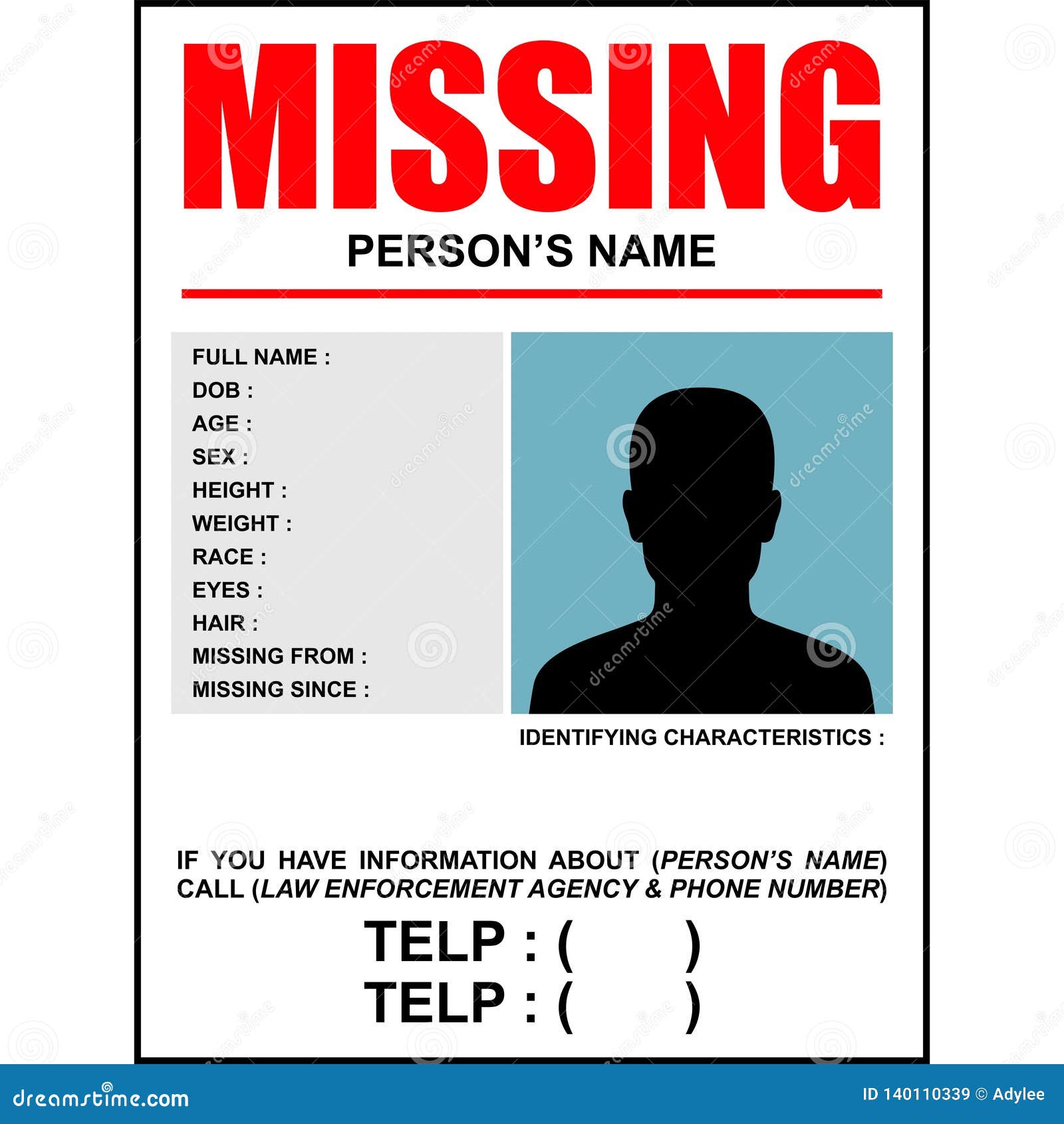 Missing Person Poster Stock Illustrations 162 Missing Person Poster Stock Illustrations Vectors Clipart Dreamstime