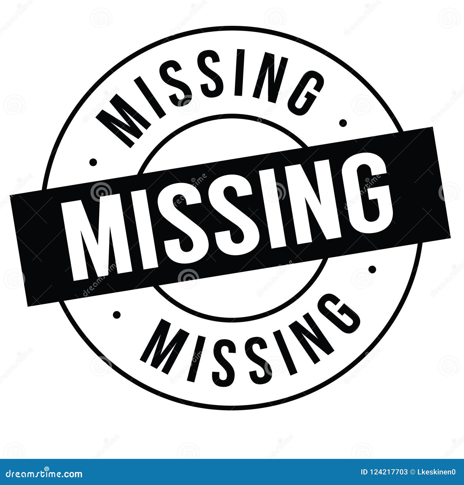 Missing Stamp On White Stock Vector Illustration Of Disappearance