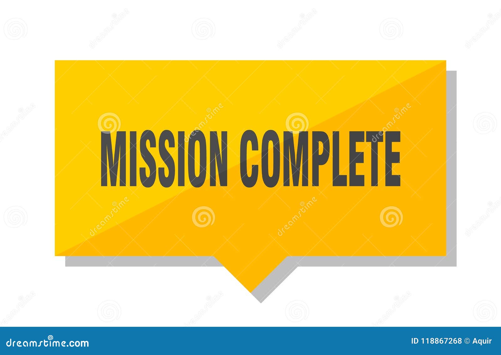 Mission complete price tag stock vector. Illustration of