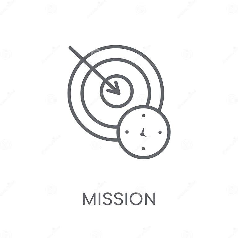 Mission Linear Icon Modern Outline Mission Logo Concept On Whit Stock