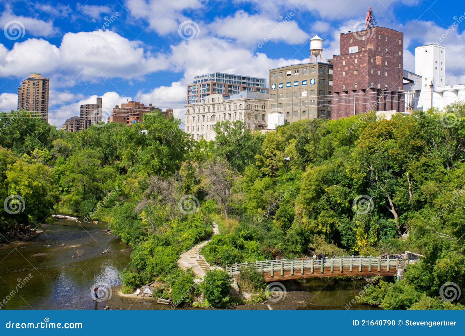Mississippi and flour mill stock photo. Image of museum 21640790
