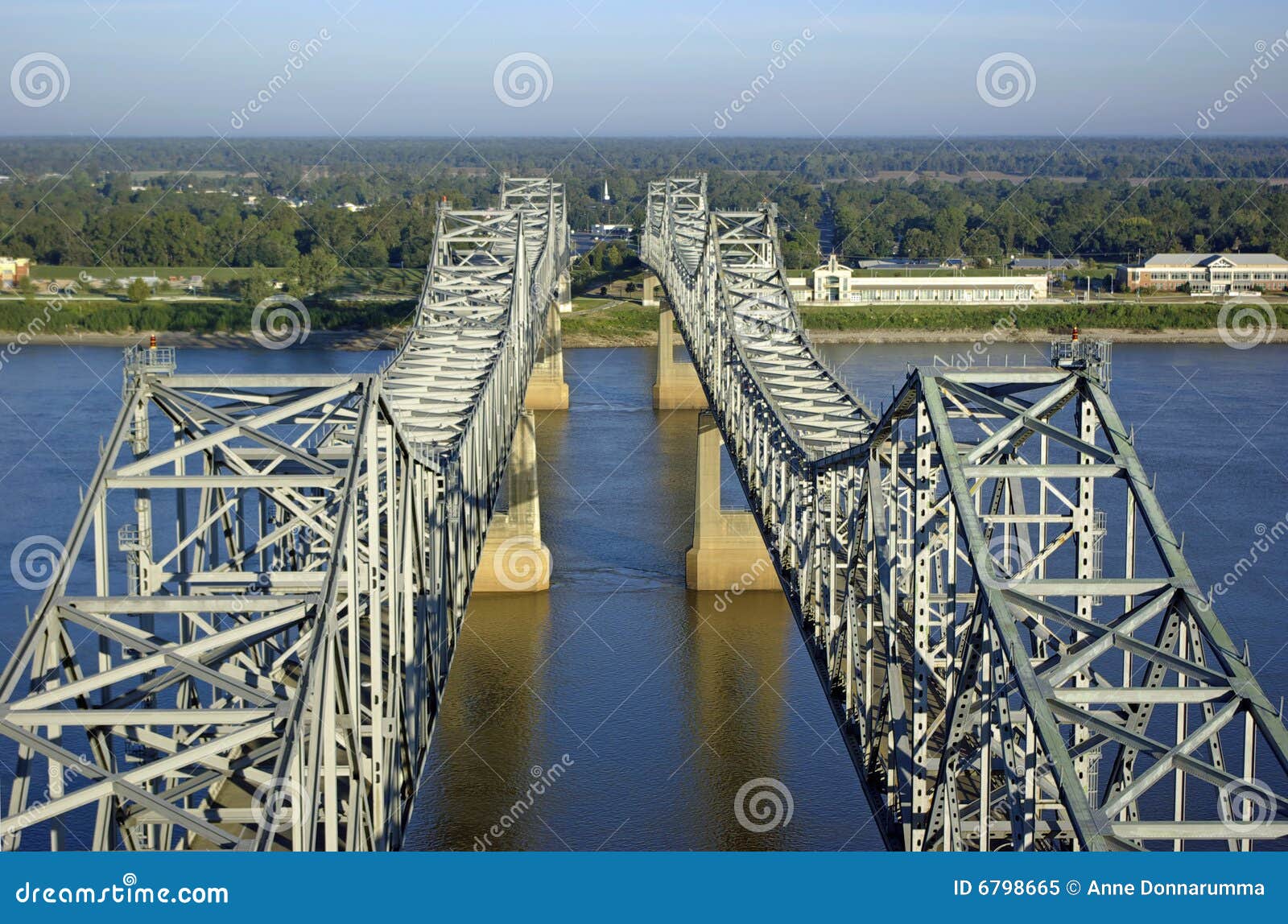 Mississippi River Bridge stock image. Image of supports 6798665