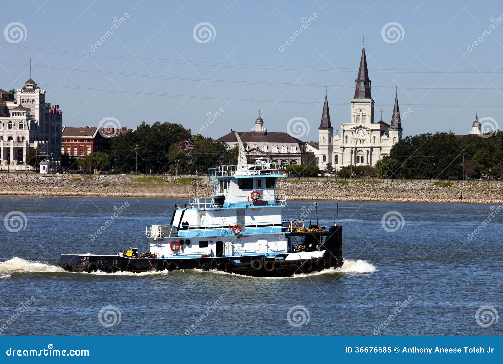 Mississippi River In New Orleans, Louisiana Royalty Free 