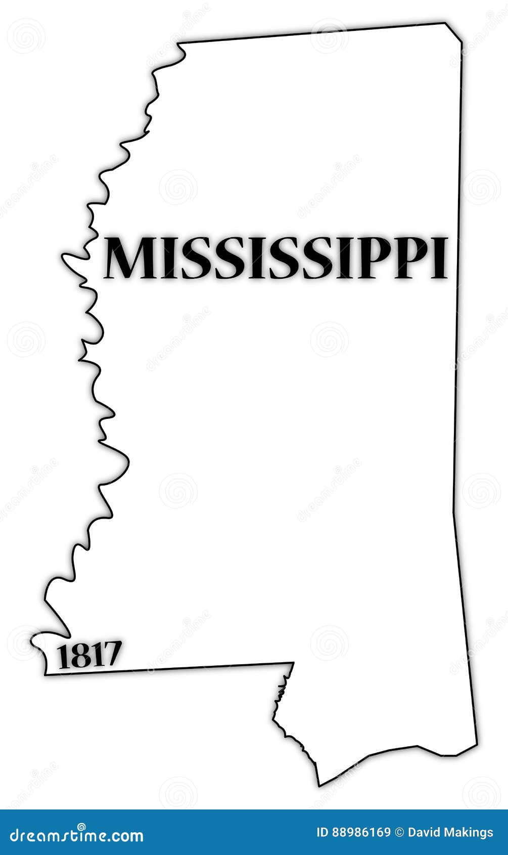 mississippi state outline