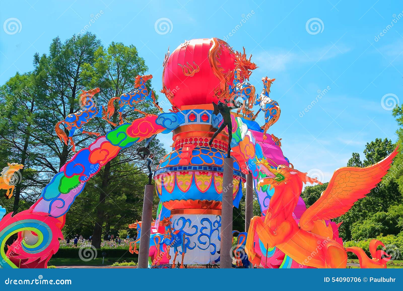 Missouri Botanical Gardens Lantern Festival Editorial Photo