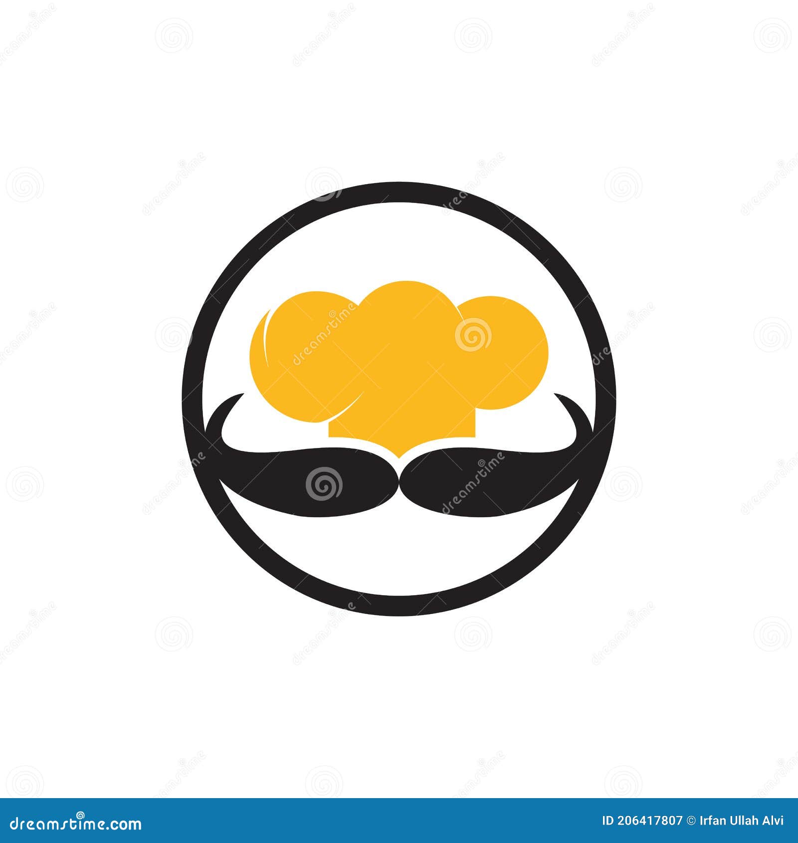Mister Chef Vector Logo Design Template. Stock Vector - Illustration of ...