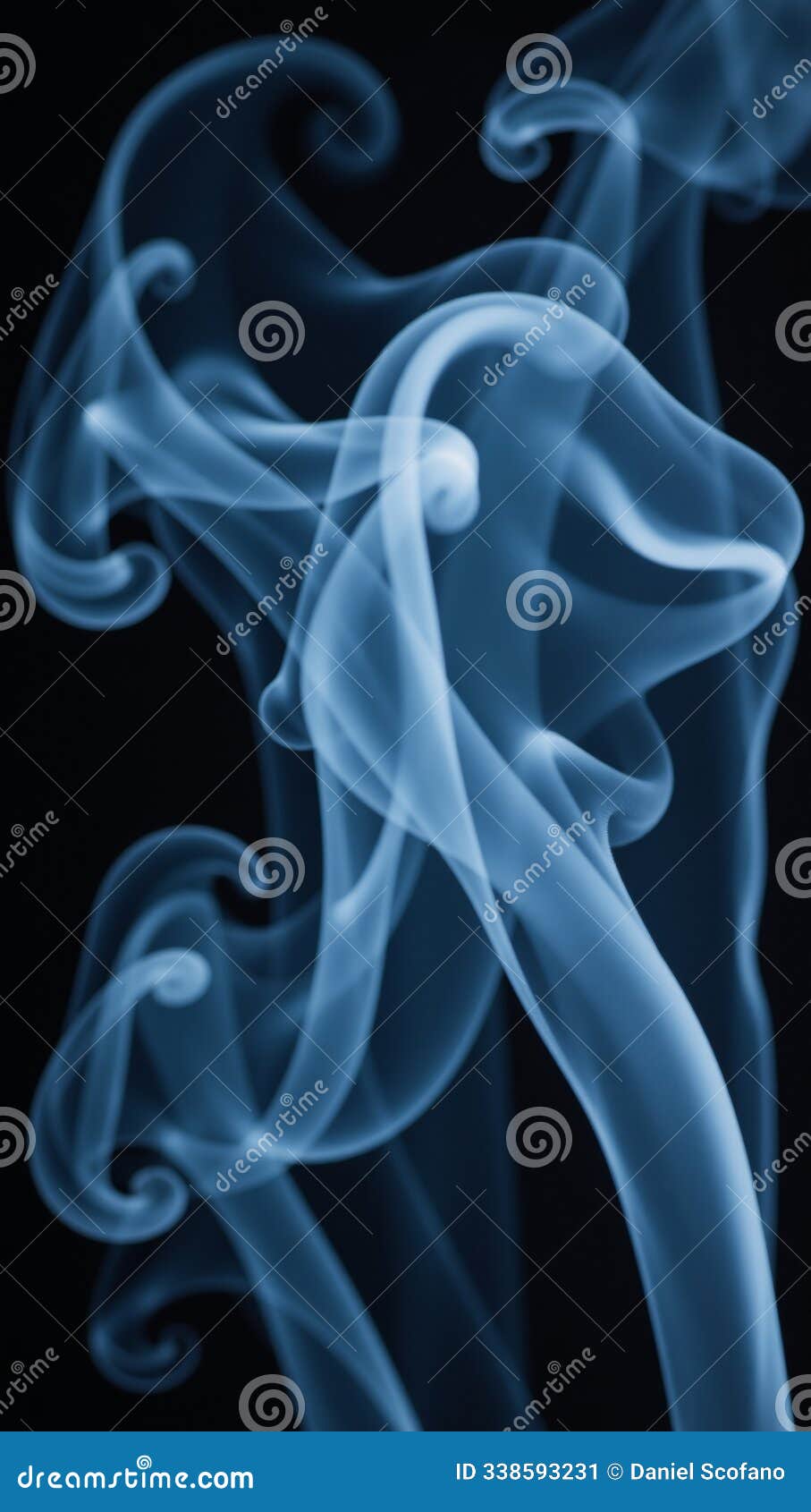 misty abstract blues on dark background smokefilled studio texture overlay conveying the idea of aromatherapy