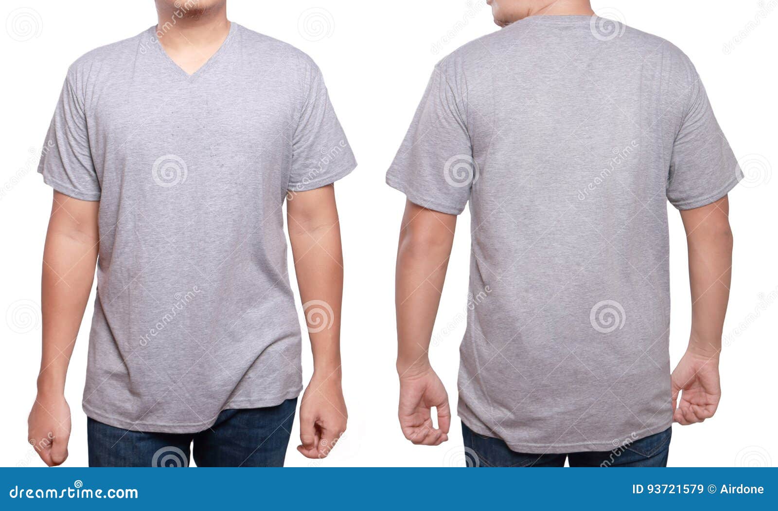 Download Misty Grey V-Neck Shirt Design Template Stock Image ...