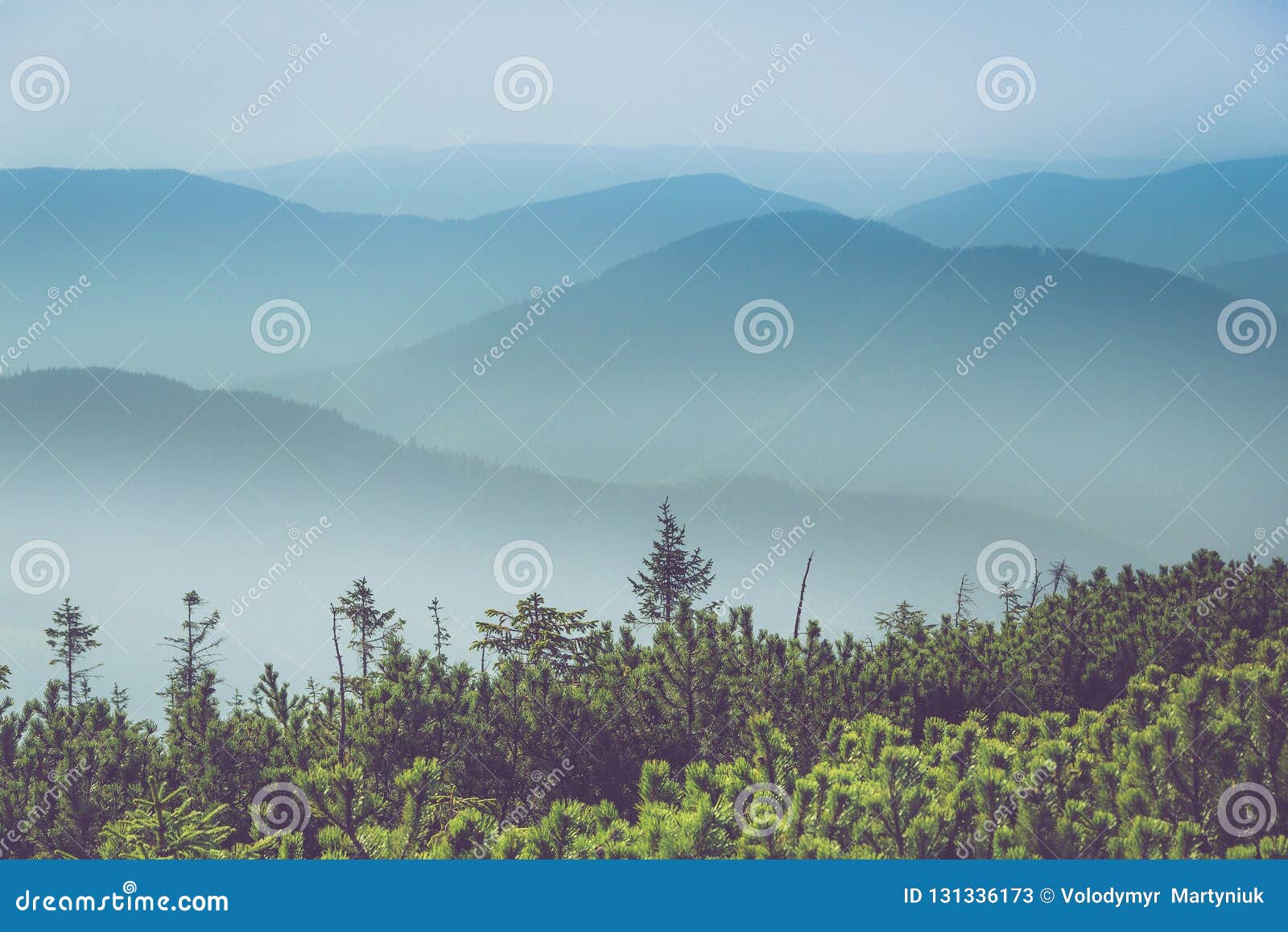 Misty Mountain Hills Landscape. View of Layers of Mountains and Haze in the  Valleys Stock Image - Image of misty, landscape: 131336173