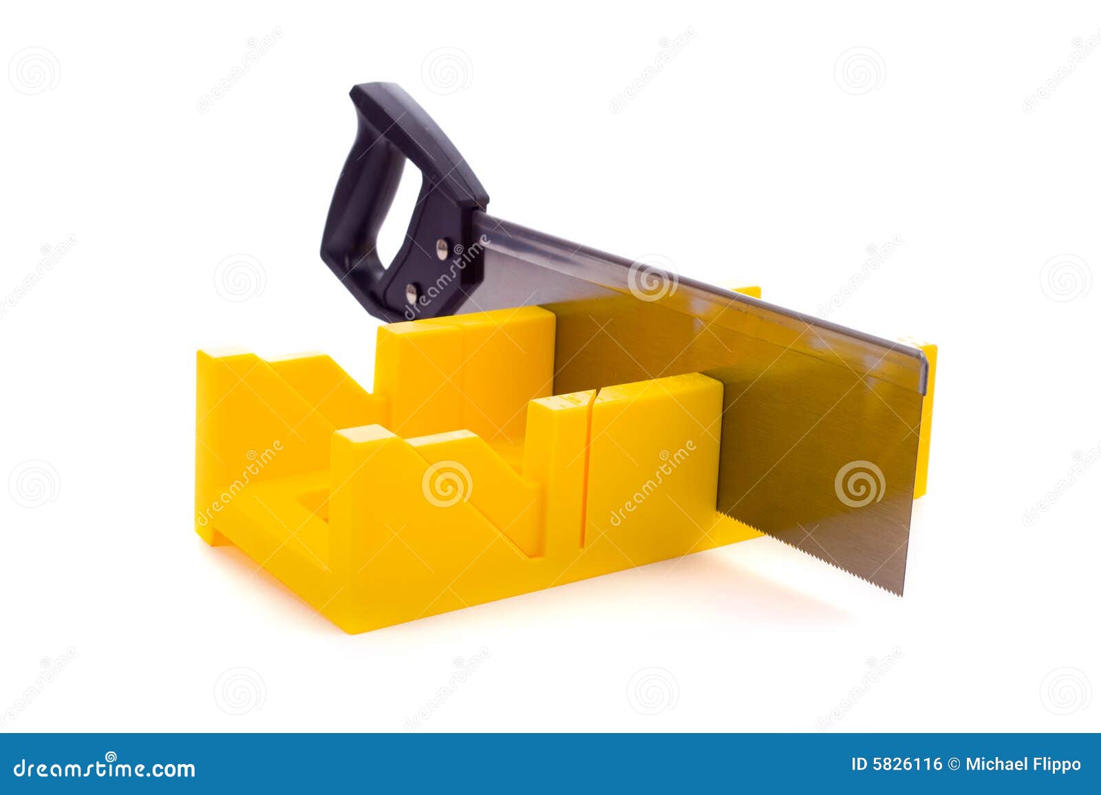 Miter Box with Saw stock photo. Image of cutting, construction 5826116