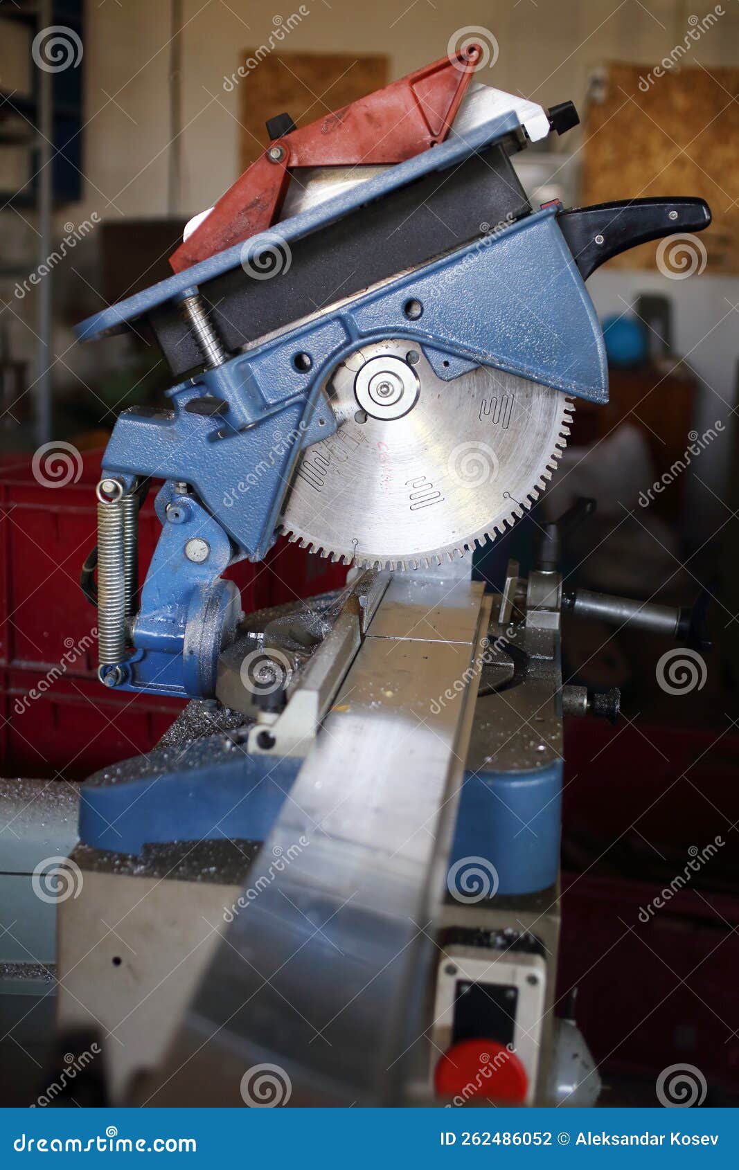 A mitre saw stock photo. Image of equipment, wood, construction 262486052