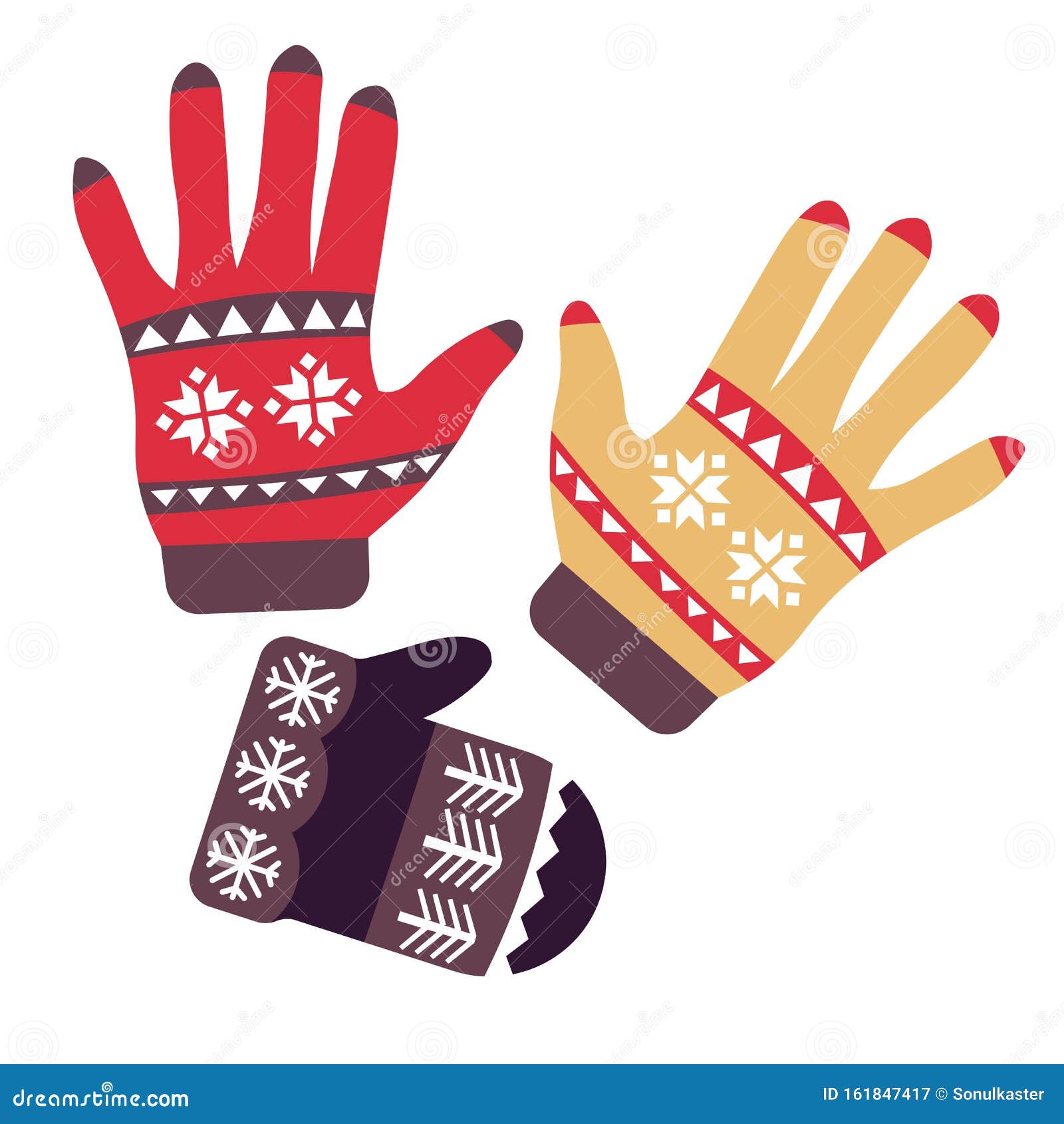 Accessories Gloves & Mittens Mittens & Muffs Hand knitted mittens 