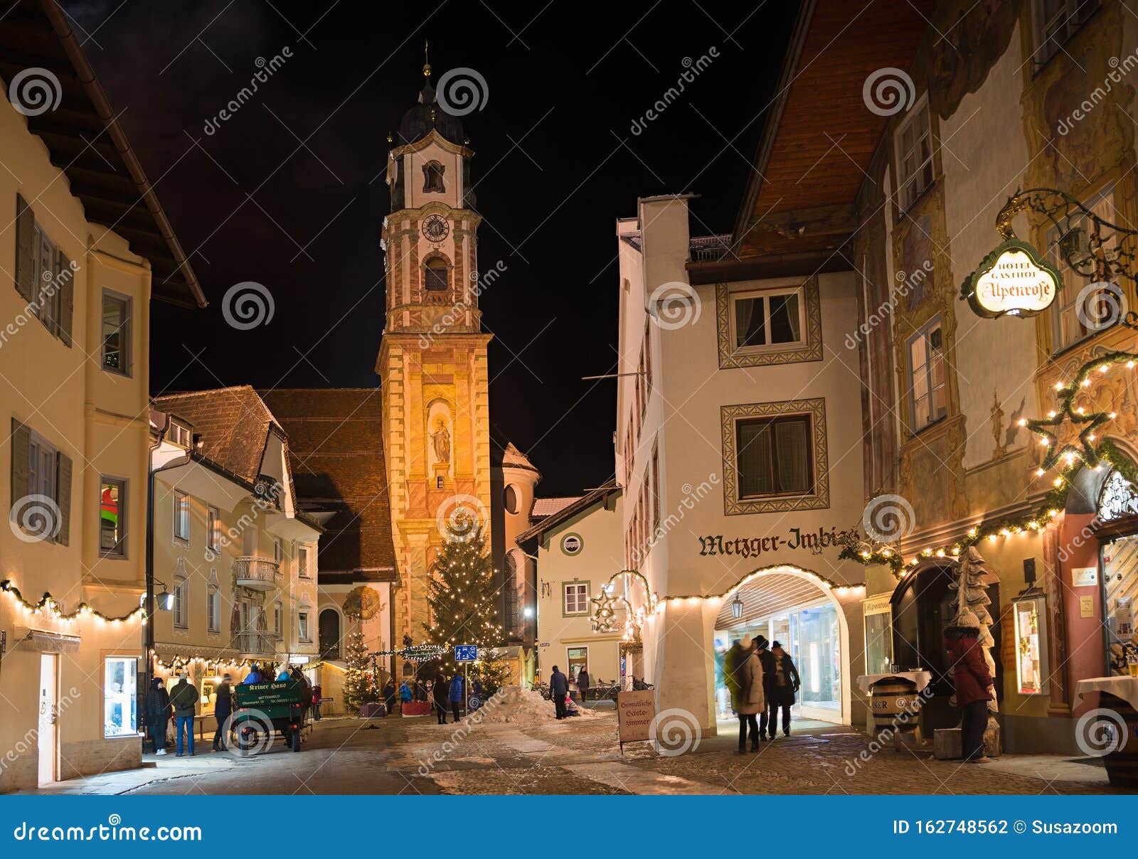 MITTENWALD BAVARIA GERMANY December 15th 2018 Christmas Market In mittenwald-bavaria-germany-december-15th-2018-christmas-market-in