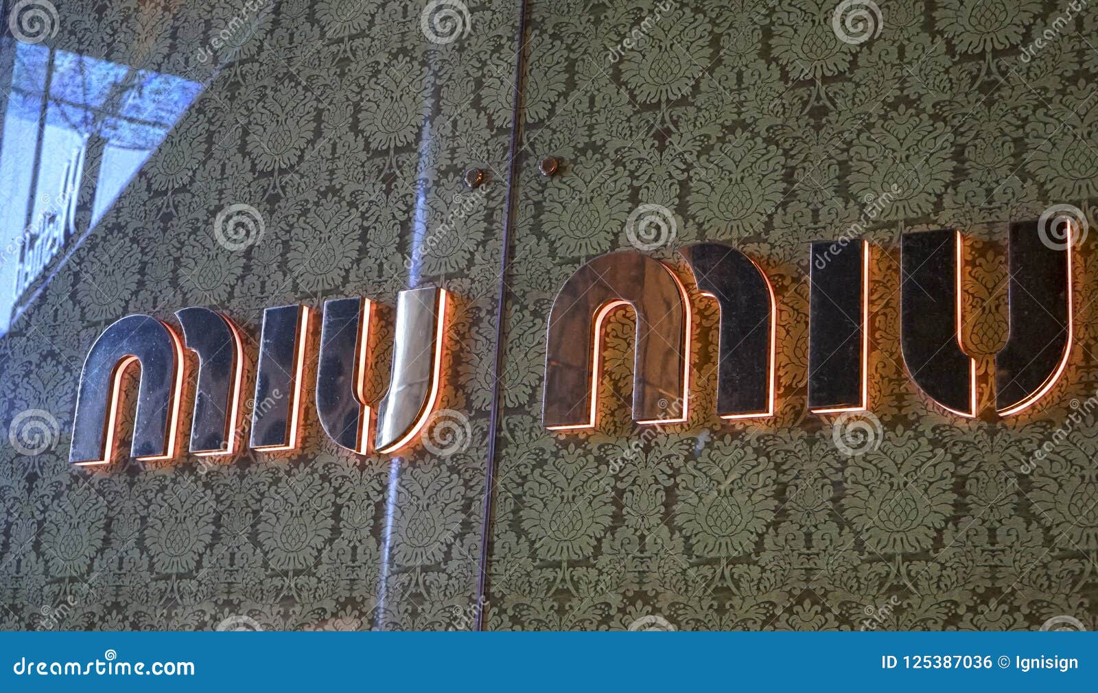 Miu Miu Store Logo in Sydney Editorial Photo - Image of label, building ...