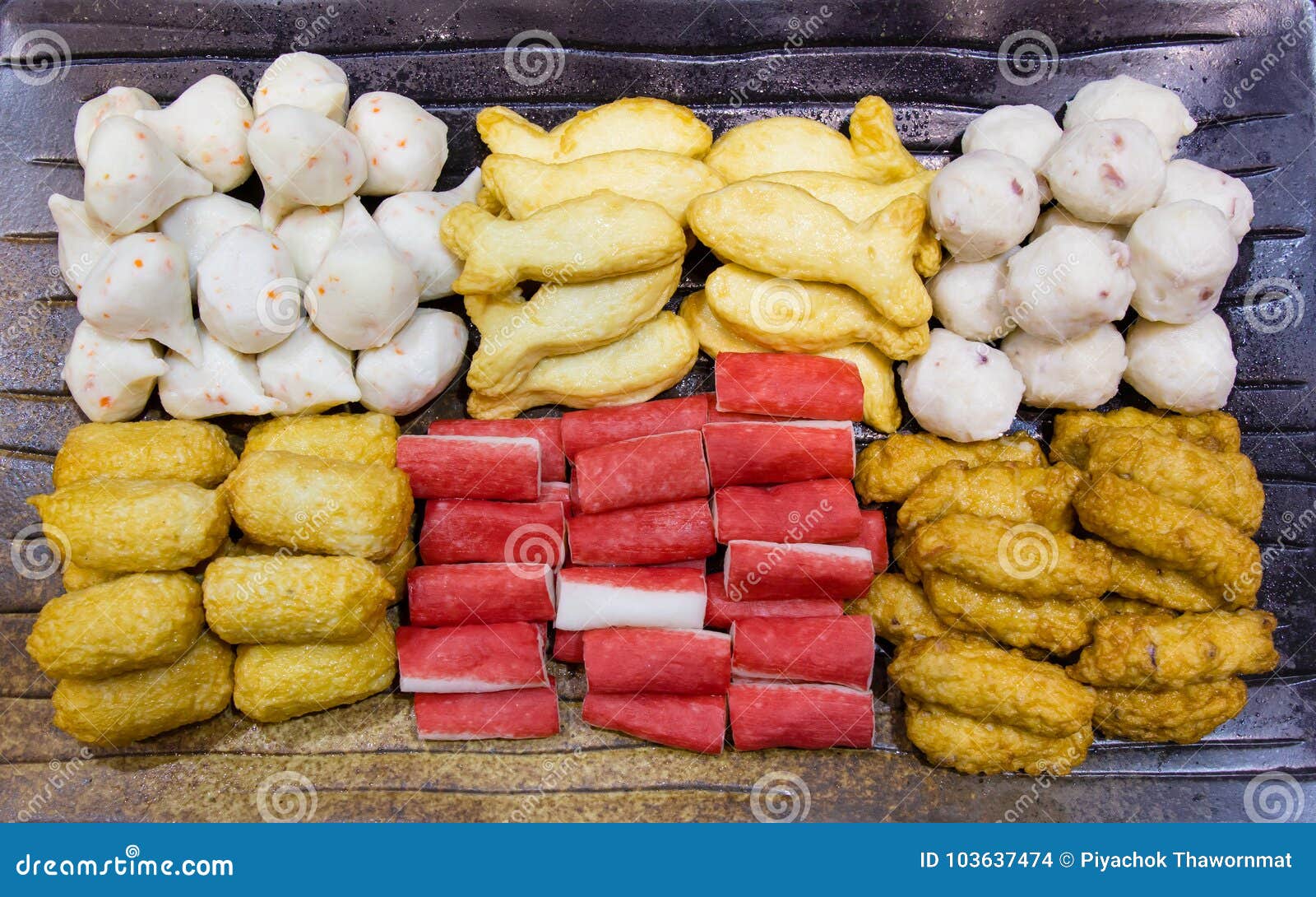 Mix Asian Seafood Appetizers Dish. Stock Photo - Image of streamed