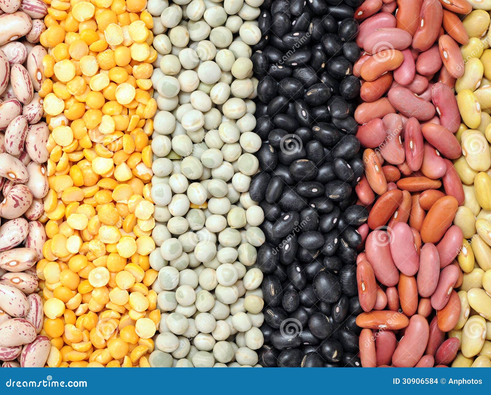 Mix of bean and pea stock photo. Image of edible, perruano 30906584