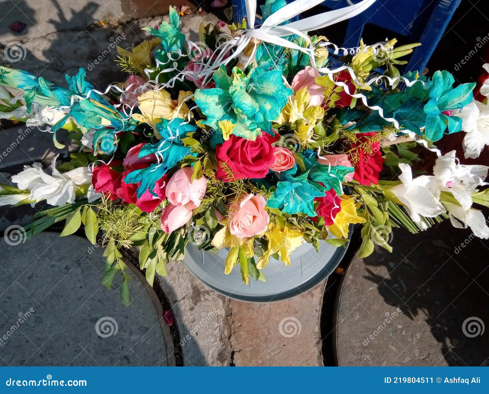 Mix Color Flowers a Bouquet Made Stock Image Image of bouquet, flowers 219804511