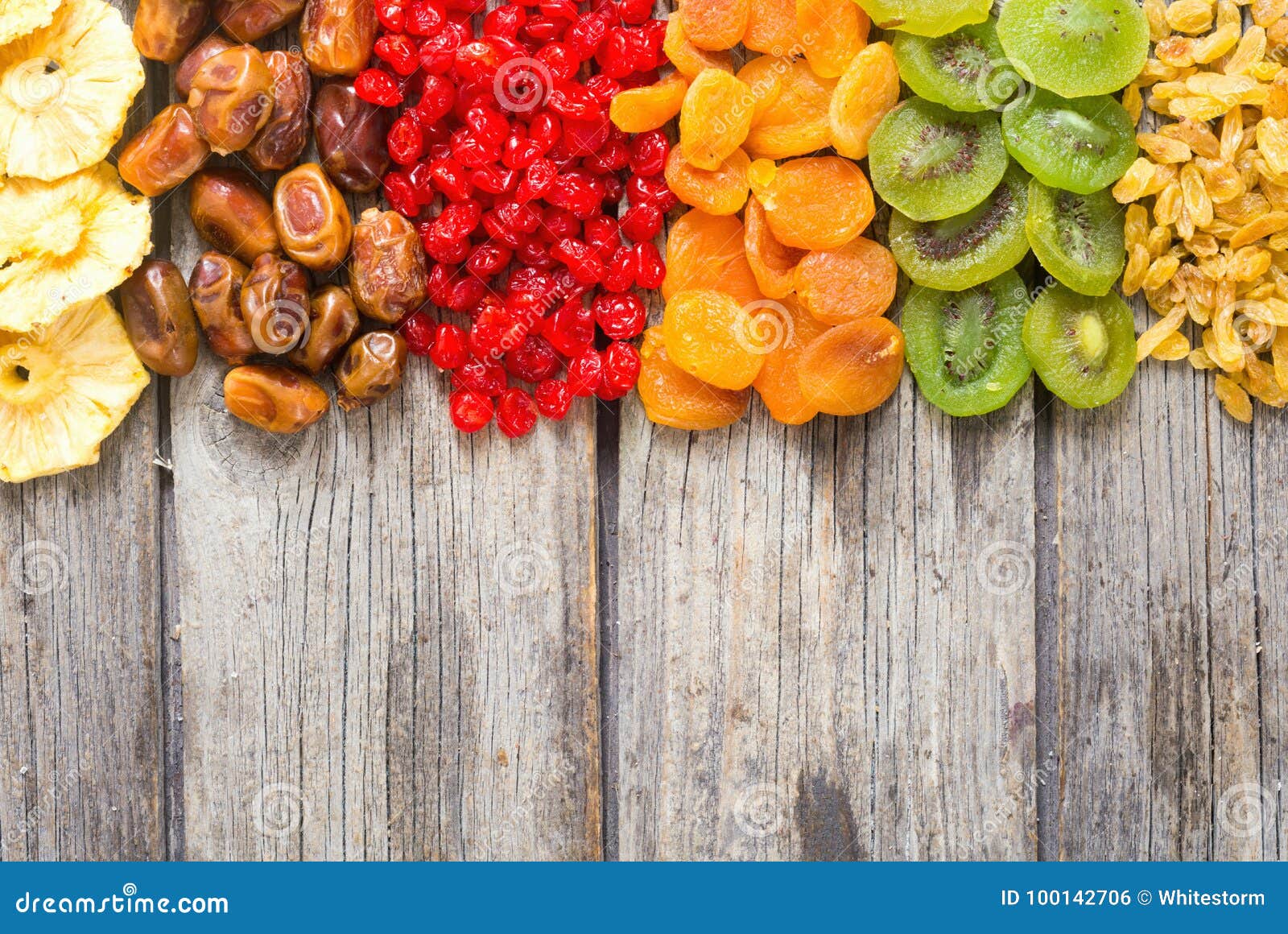Mix of Dried and Candied Fruit Stock Photo Image of black