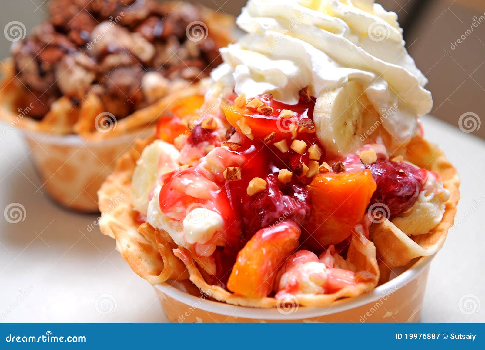 Mix fruits ice cream stock image. Image of chocolate 19976887