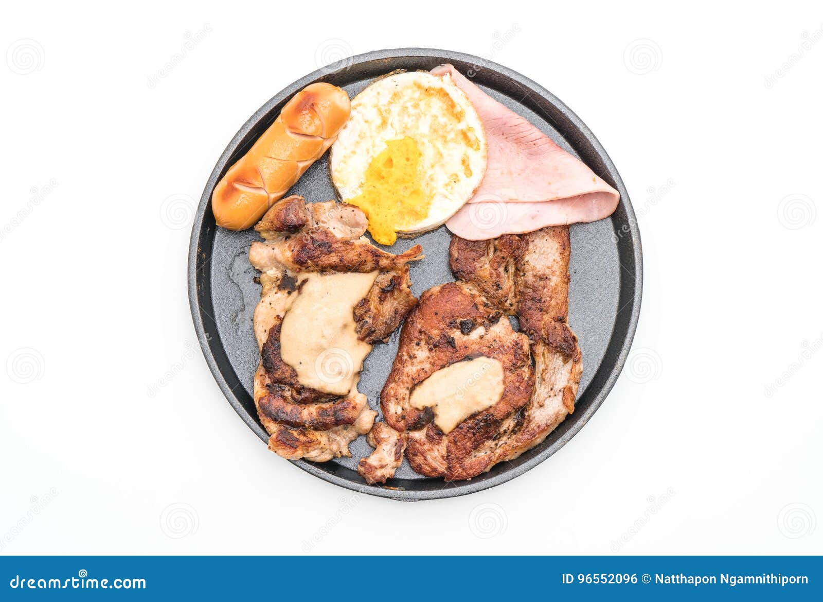 Mix Grilled Steak on Hot Plate Stock Photo Image of grill, board