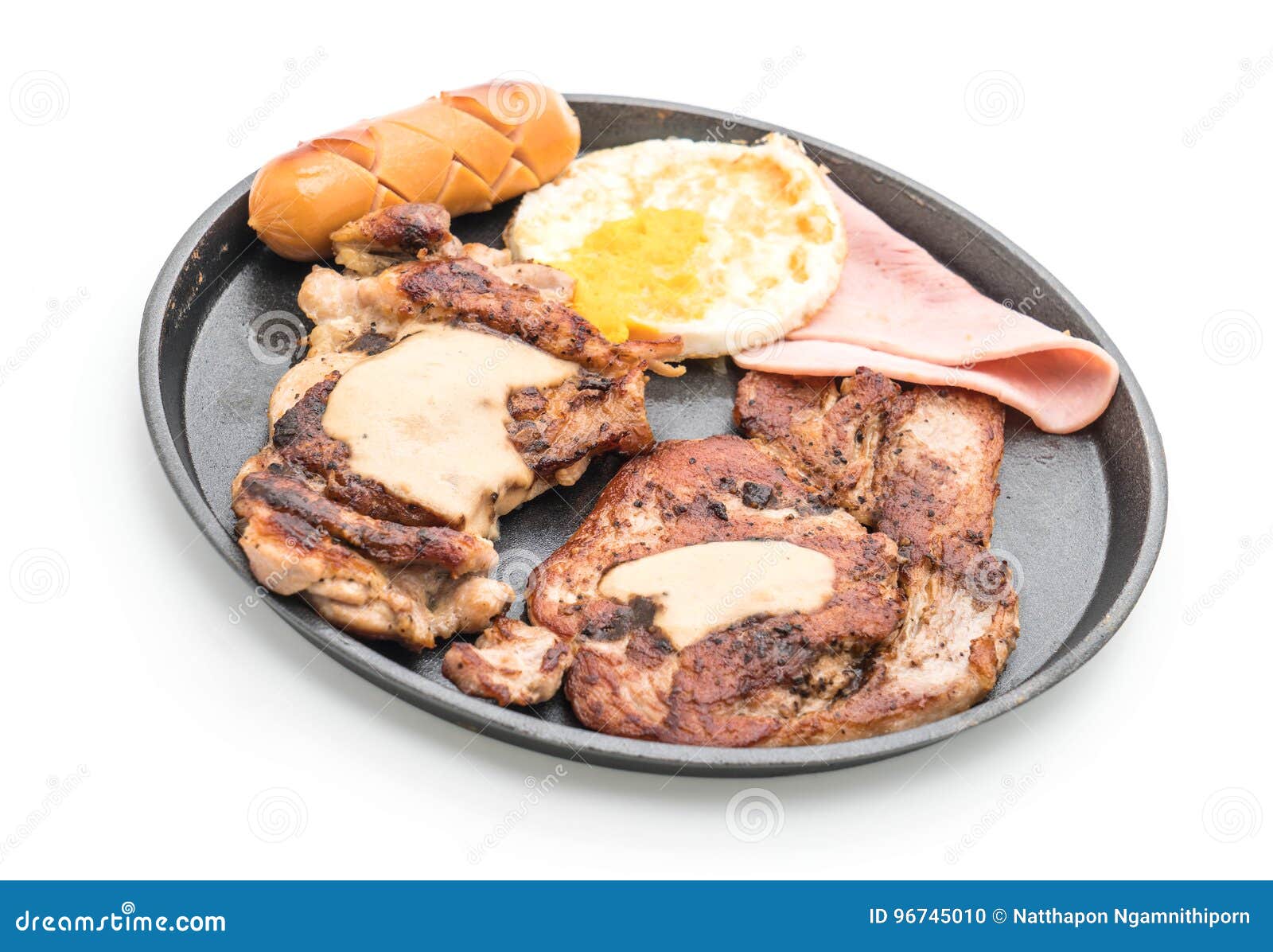 Mix Grilled Steak on Hot Plate Stock Photo Image of platter, ribs
