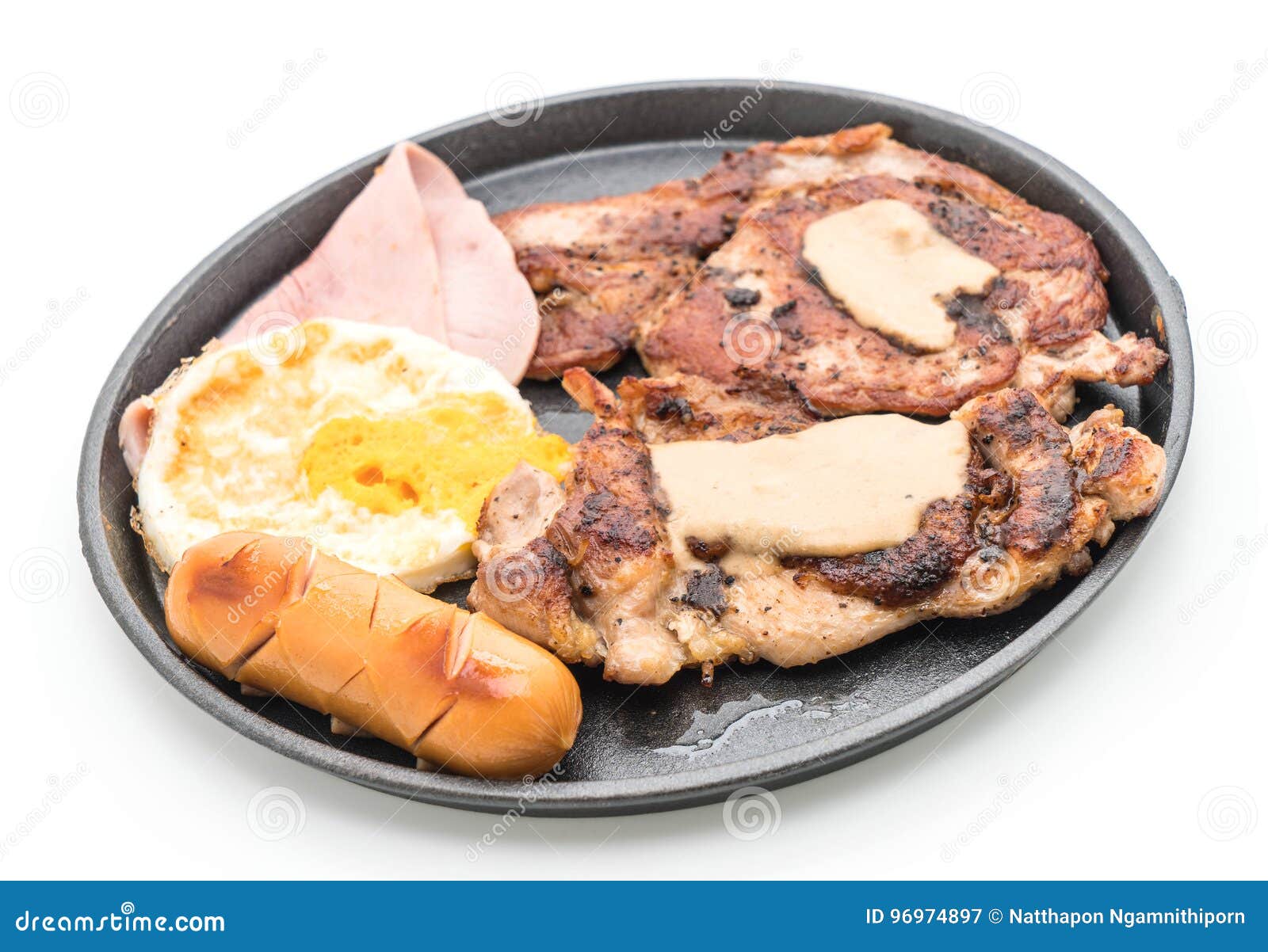 Mix Grilled Steak on Hot Plate Stock Image Image of plate, roast 96974897