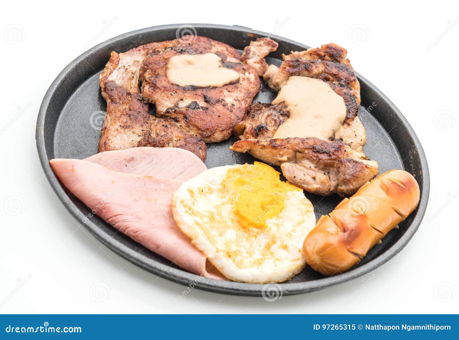 Mix Grilled Steak on Hot Plate Stock Image Image of chicken, plate