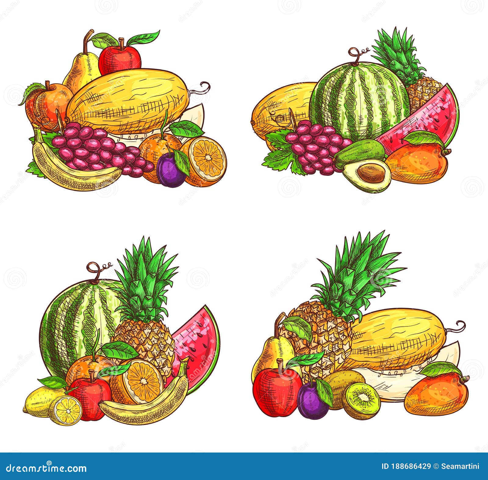 Fruit Line Drawing Vector Art, Icons, and Graphics for Free Download