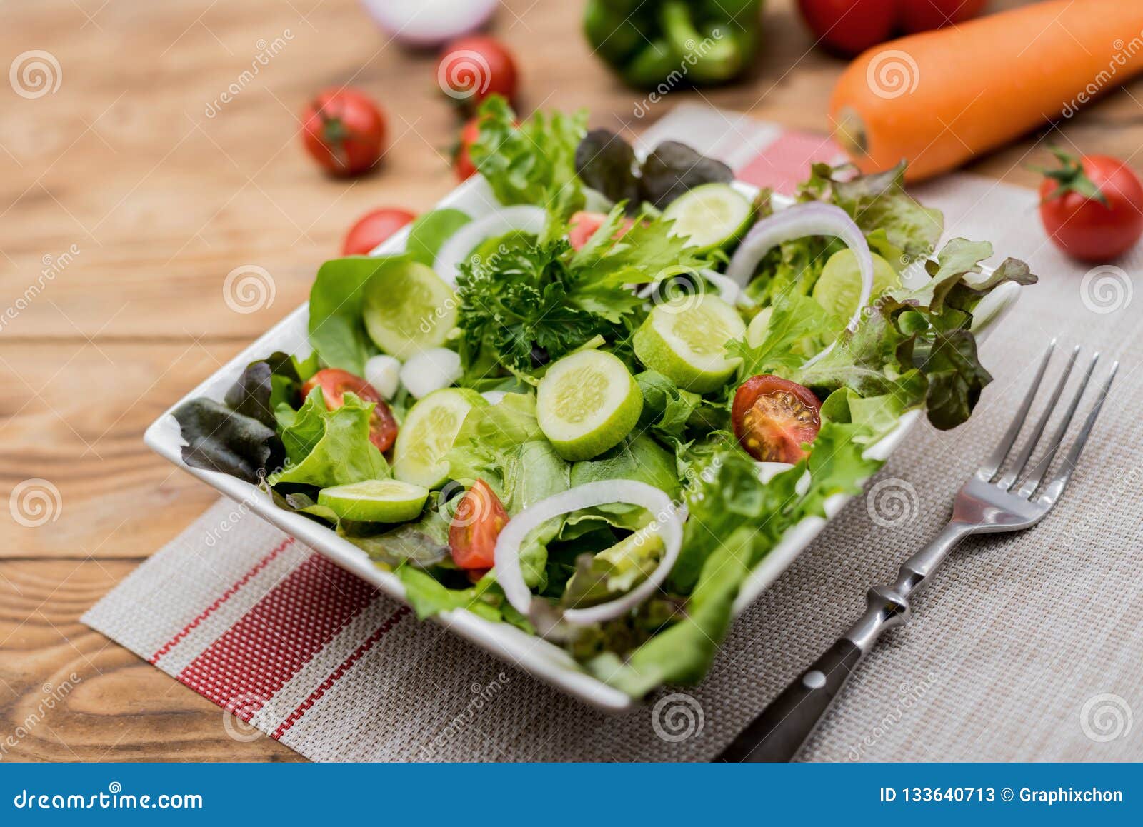 Mix Salad and Healthy. Fresh Organic Vegetables Stock Image - Image of ...