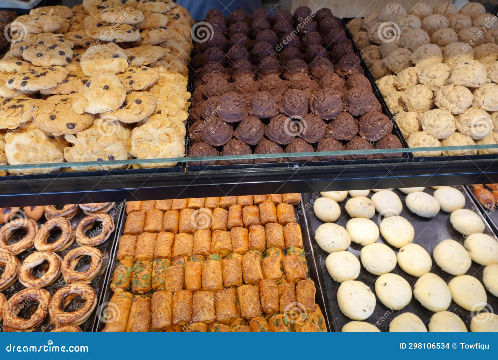 Mix of Sweet Cookies at Bakery Shop Stock Photo Image of creamy