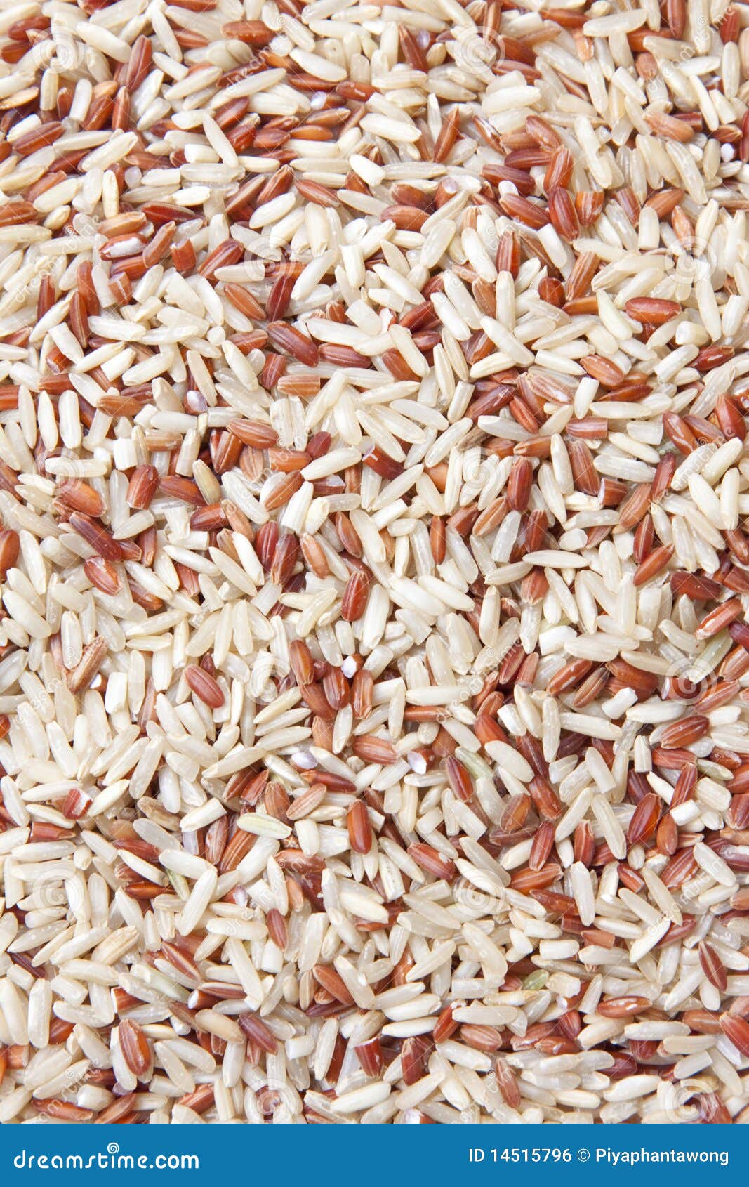 Mix white and brown rice stock photo. Image of leaves 14515796