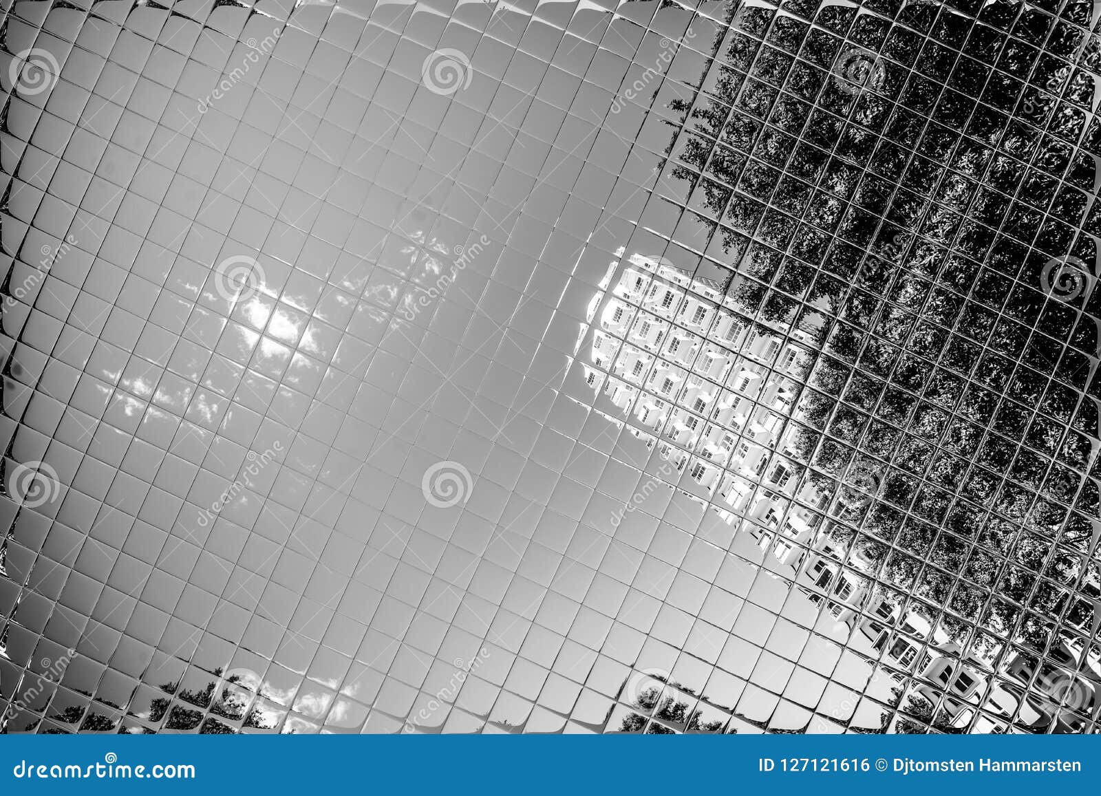 abstract patterned tiles in black and white