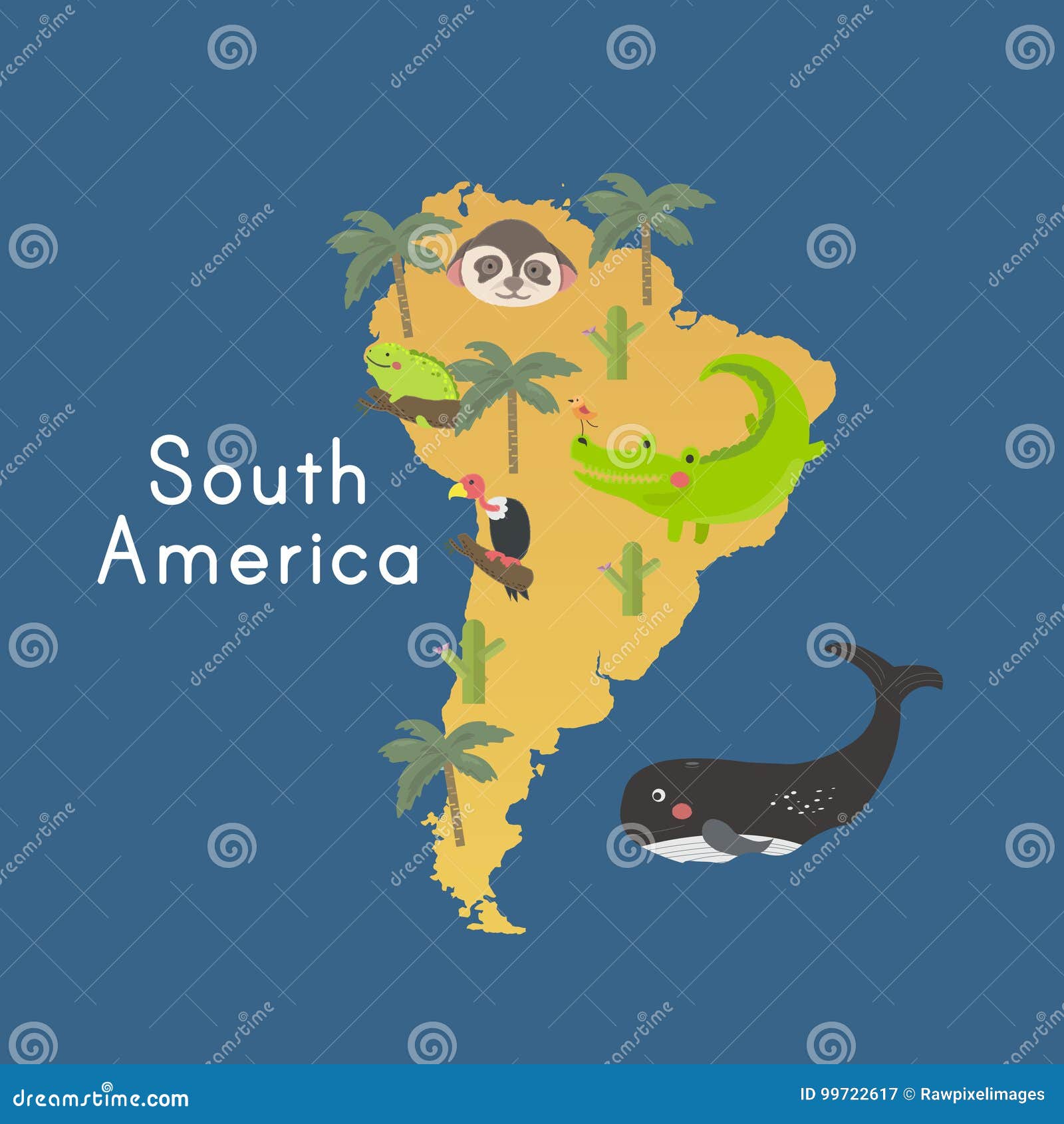 Mixed Animal Collection Illustration Vector Stock Vector Illustration